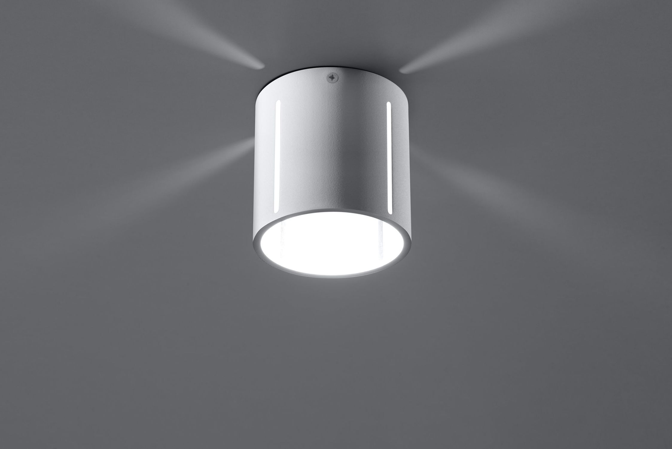 Spot de plafond rond petit Ø 10 cm Blanc Métal Moderne plat