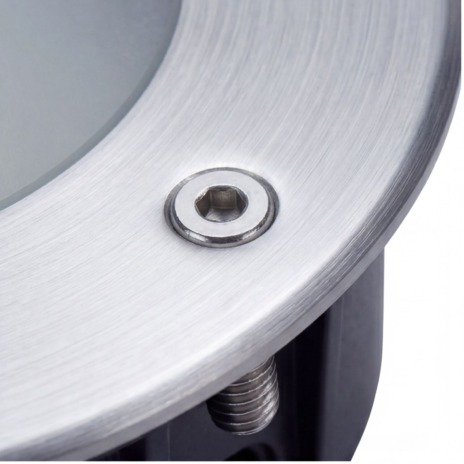 metal, gebürstet, Schraube, Montage, rund