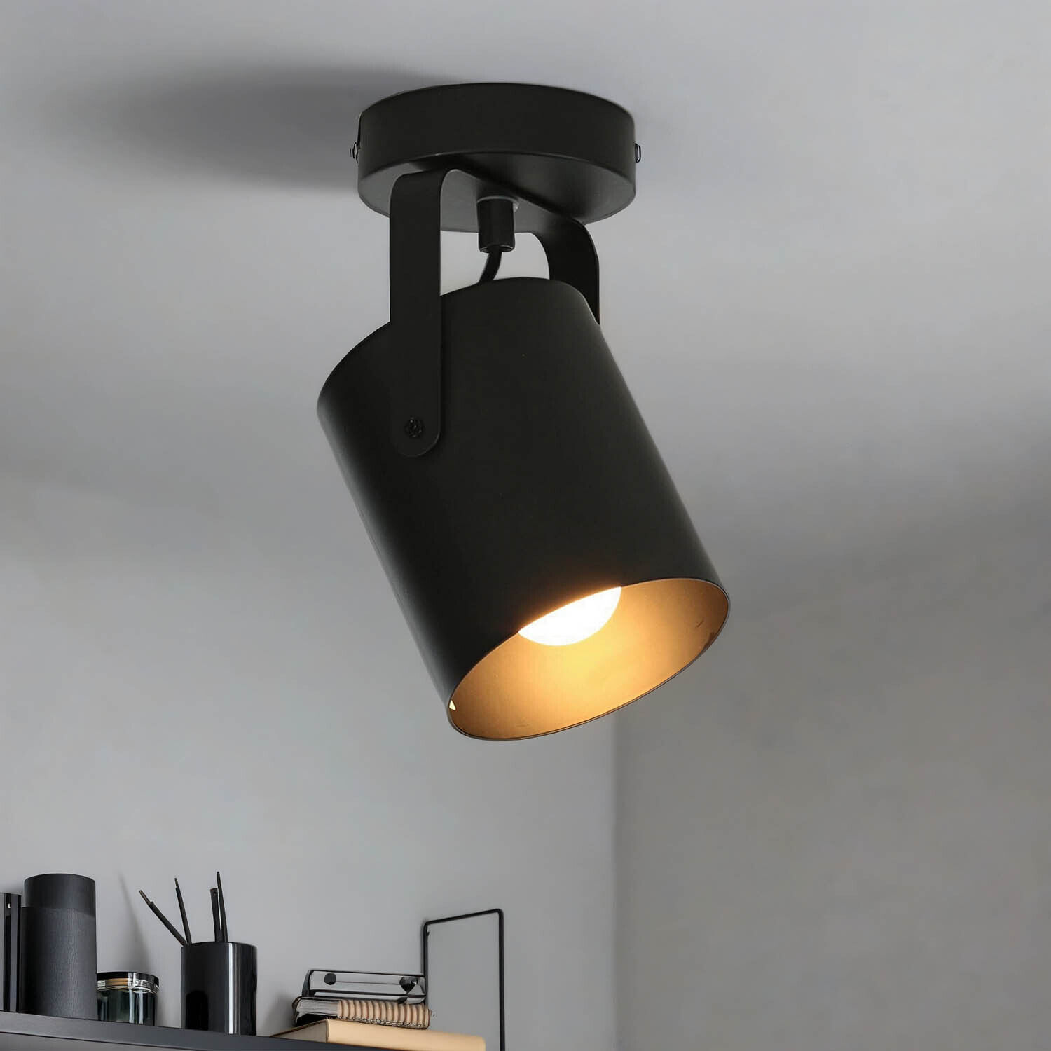 Projecteur plafond noir E27