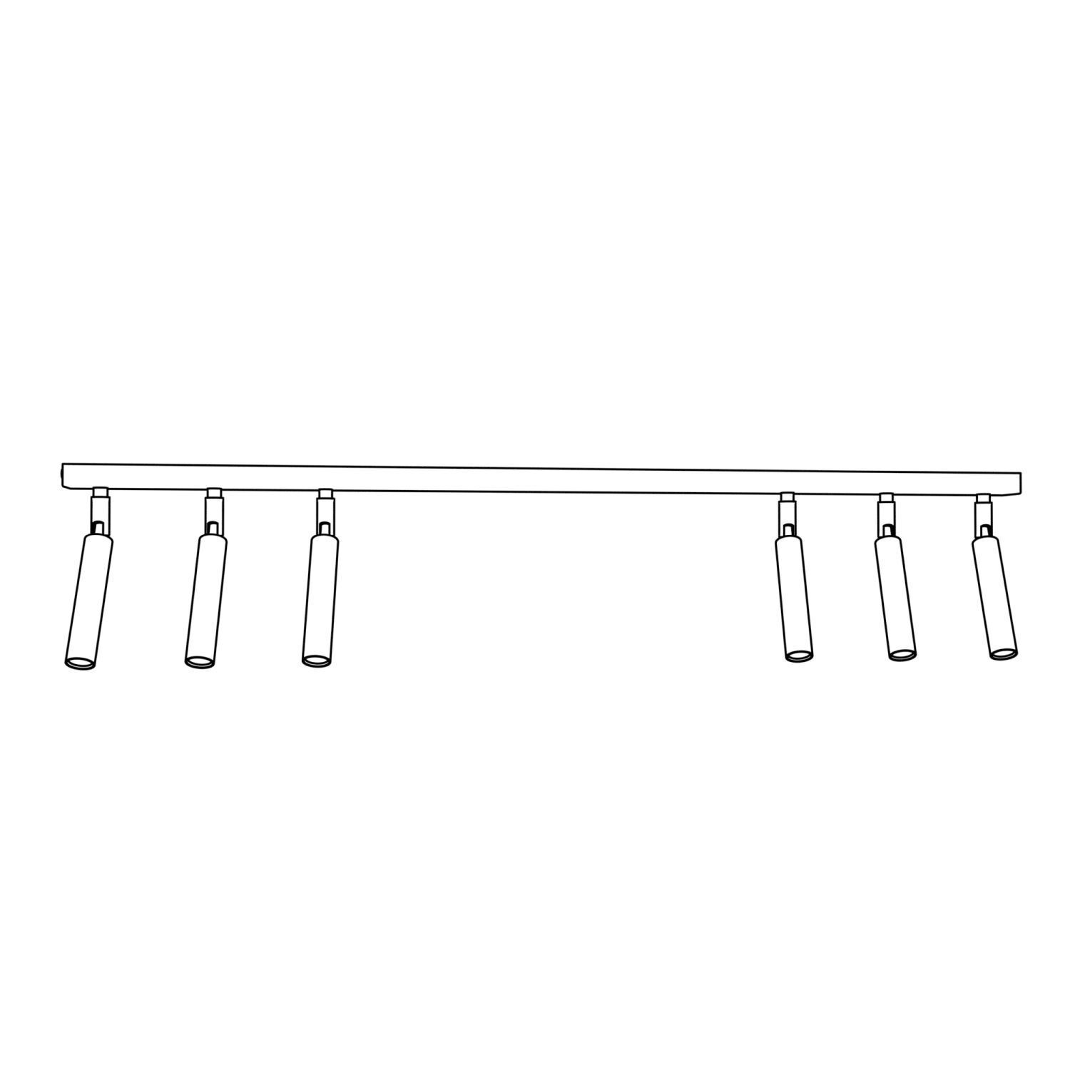 Flexibler Deckenstrahler Metall 90 cm länglich G9 Weiß Flexibler Deckenstrahler Metall 90 cm länglich G9 Weiß
