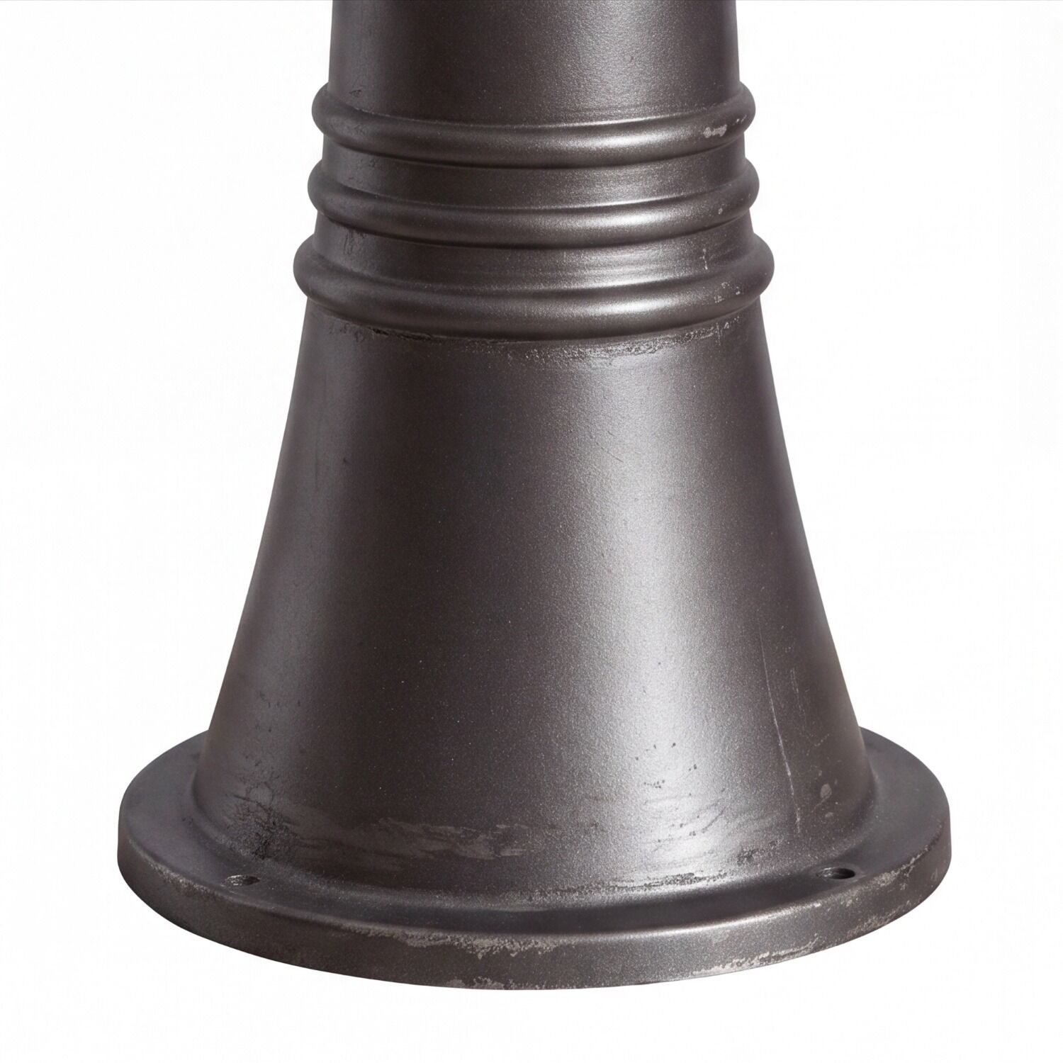 le51523-stehlampe-garten-terrasse-weg-aussen-metall-klassisch-2-flammig-ip44-anthrazit-06 Kegelstütze, Stütze, Metall, Dunkelbraun, Hut-/Sockelbereich
