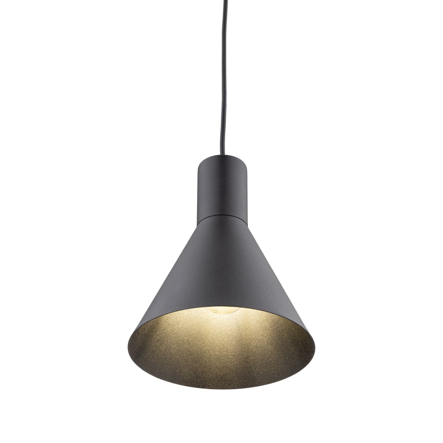 Suspension Métal E27 Noir Ø 18 cm H : max. 155 cm Rétro Lampe, Beleuchtung