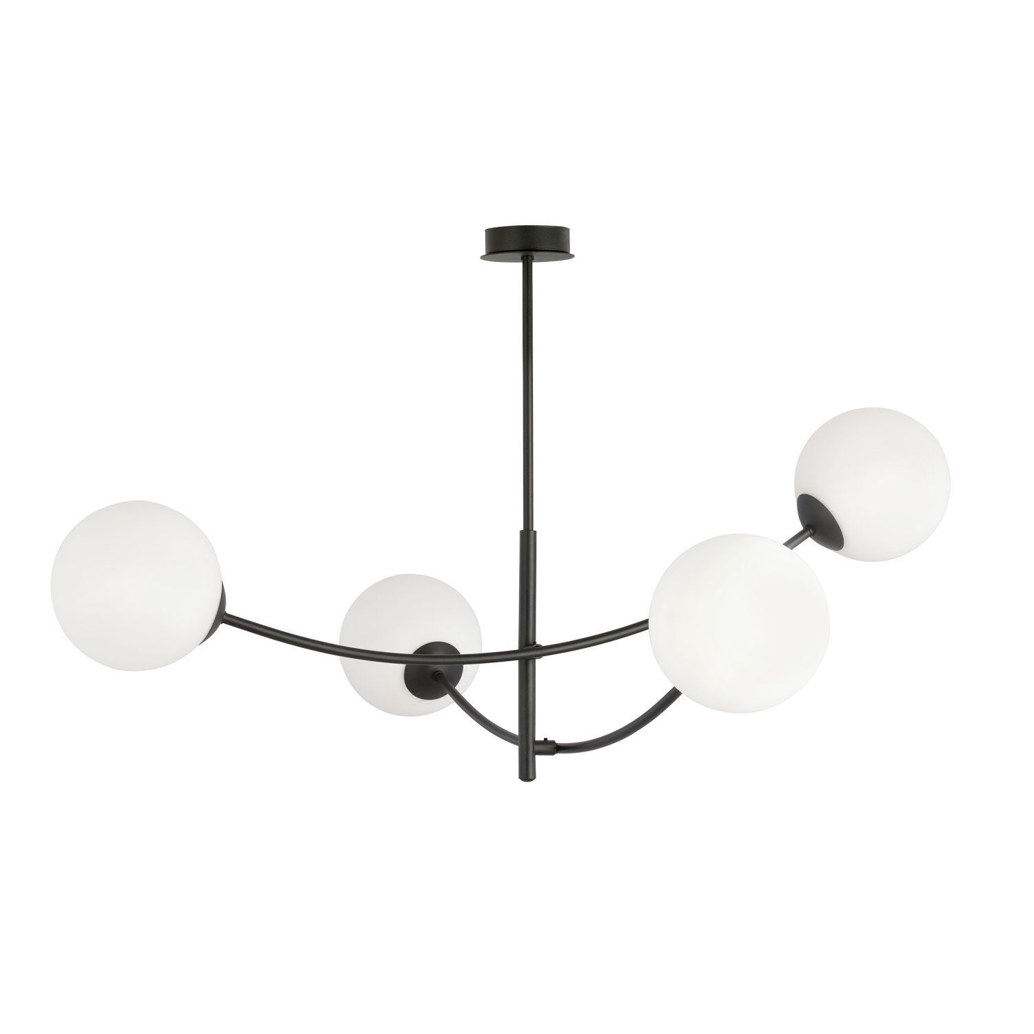 Deckenlampe Schwarz Weiß L: 89 cm schwenkbar E14 4-flammig Leuchter, Lampe, Deckenventilator, Gerät, Elektrisches Gerät