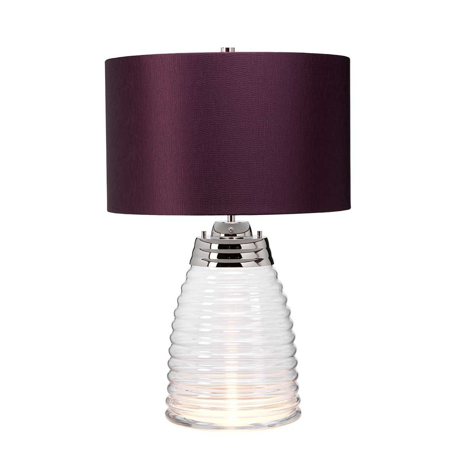 Lampe de table pied en verre éclairé 64,3 cm E27 + GU10 LED Lampe, Tischlampe, Lampenschirm