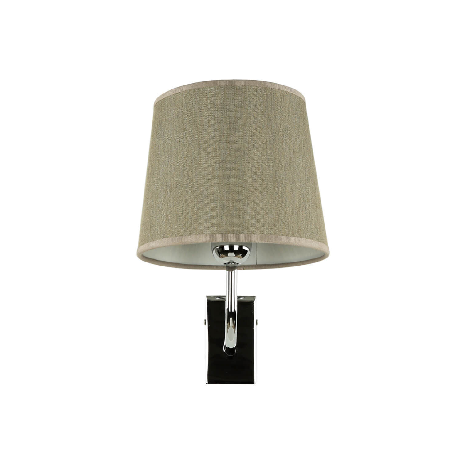 Messing Wandleuchte E27 Beige Silber elegant Lampe, Lampenschirm