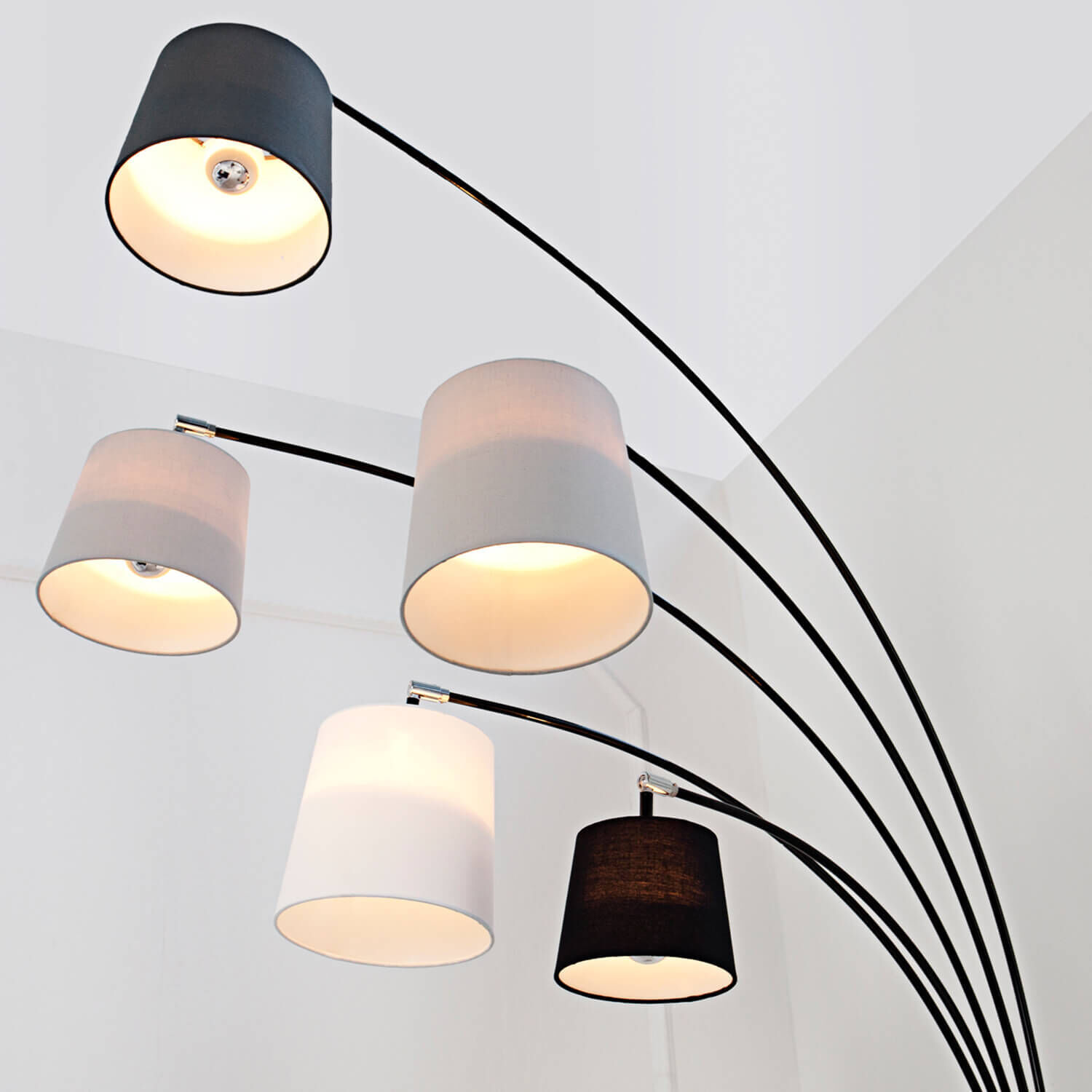 Stylische Stehleuchte Modern Design 200cm flexibel Lampe, Lampenschirm