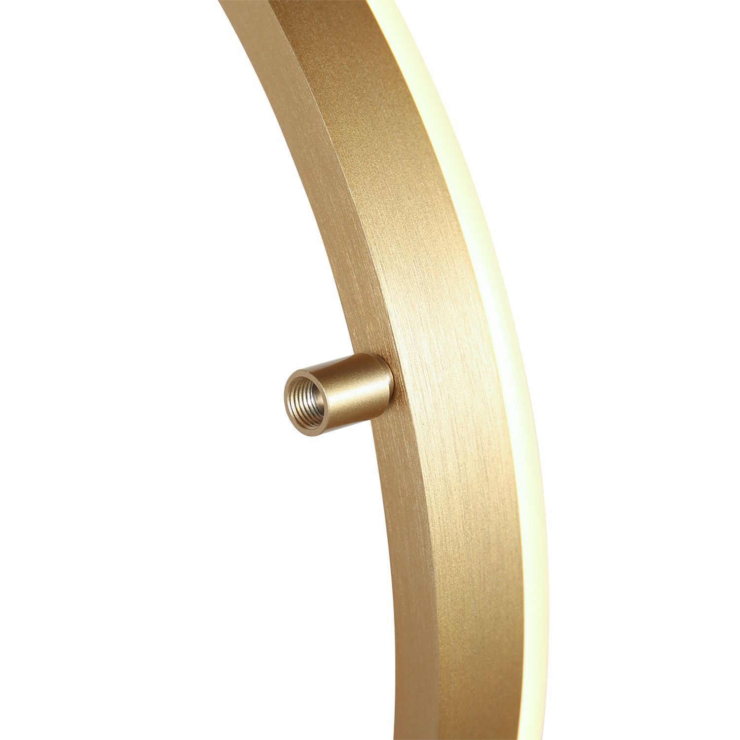 Dekorative LED Wandlampe Metall in Gold H:40 cm Ring Bronze