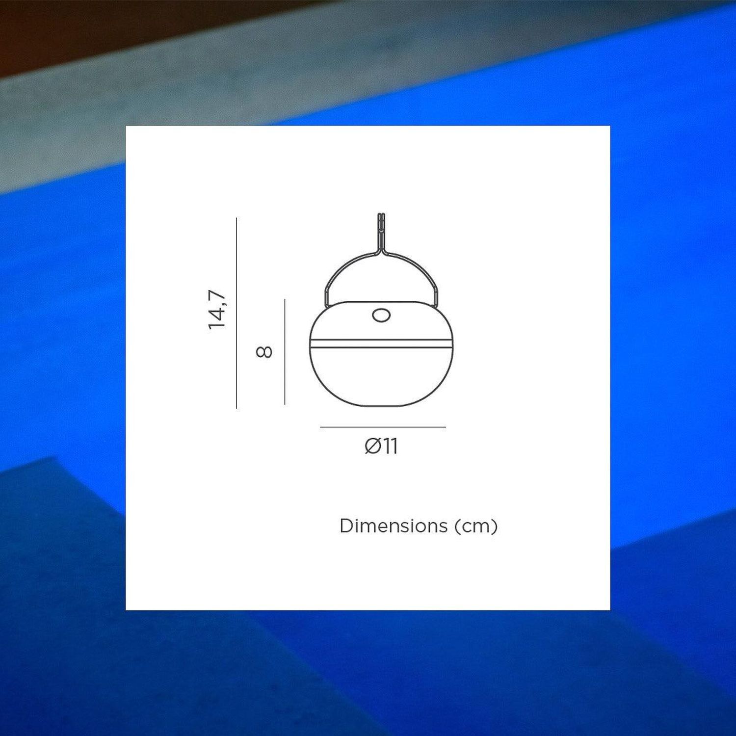 LED Campingleuchte Akku Haken Magnet Ø 11 cm Dimmer Farbwechsel Visitenkarte, Papier, Text