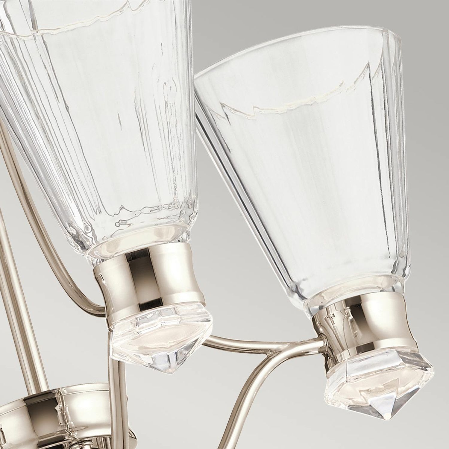 Lampe de plafonnier LED salle de bain IP44 50,3 cm de large réglable en hauteur Glas, Kronleuchter, Lampe