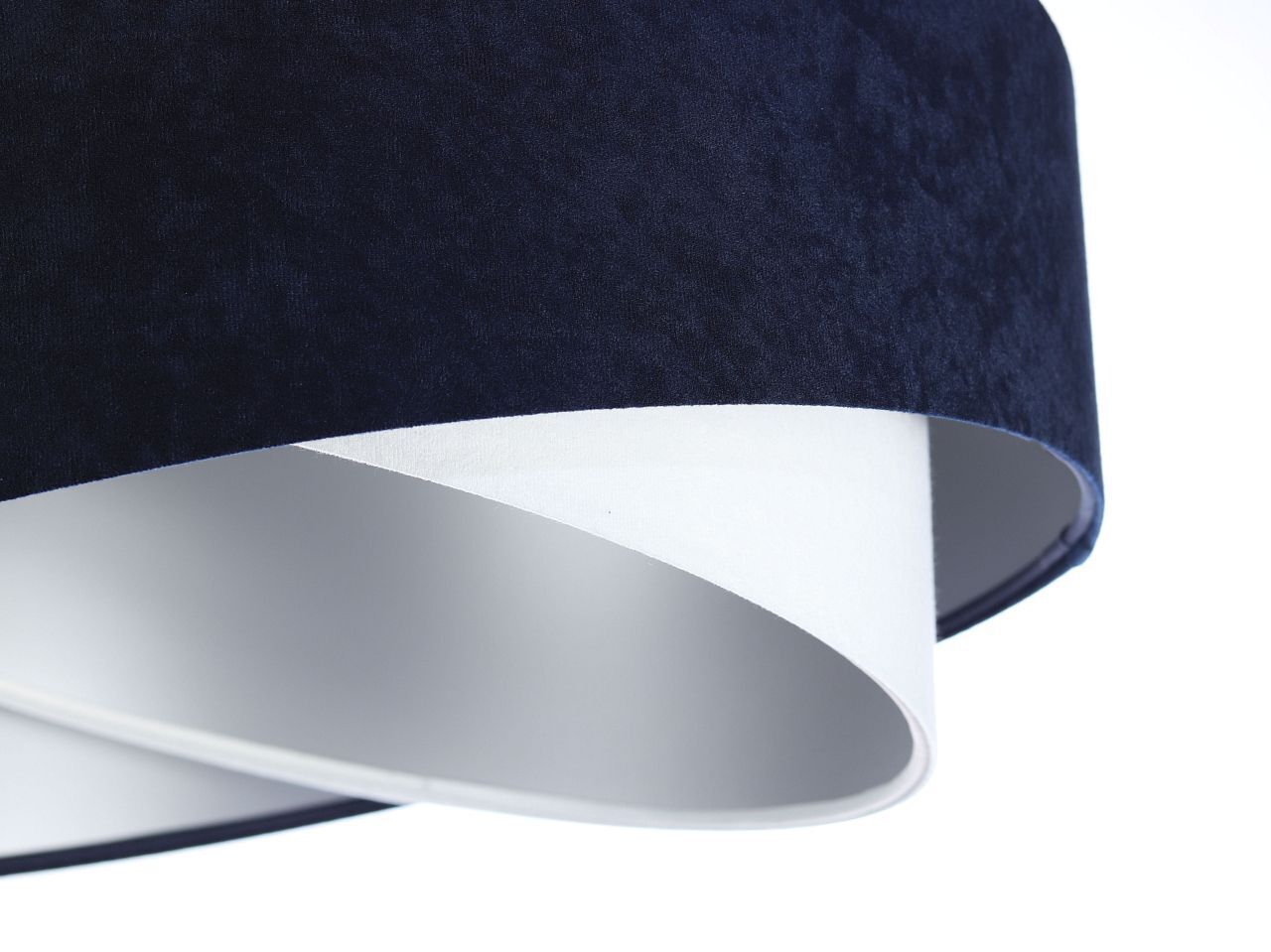 Lampe à suspendre tissu abat-jour Ø 50 cm E27 en bleu blanc argenté Lampe, Lampenschirm