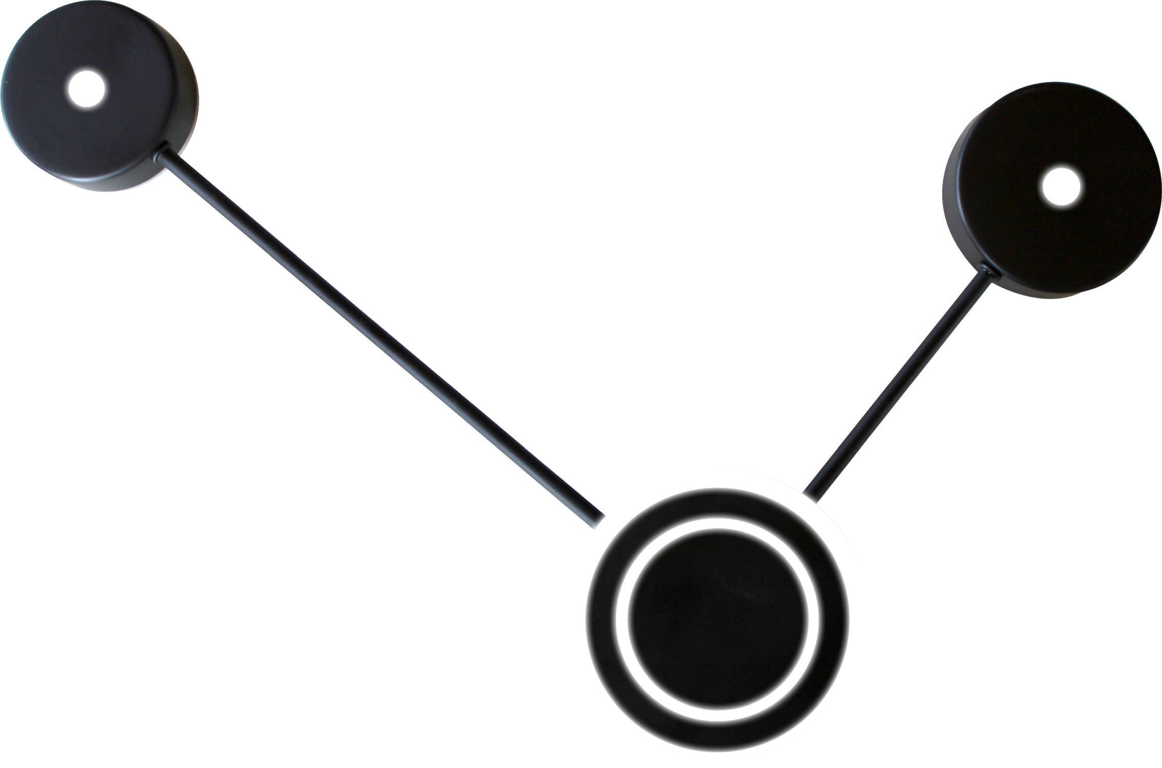 LED Wandleuchte indirekt dimmbar Schwarz B:33 cm 3000K