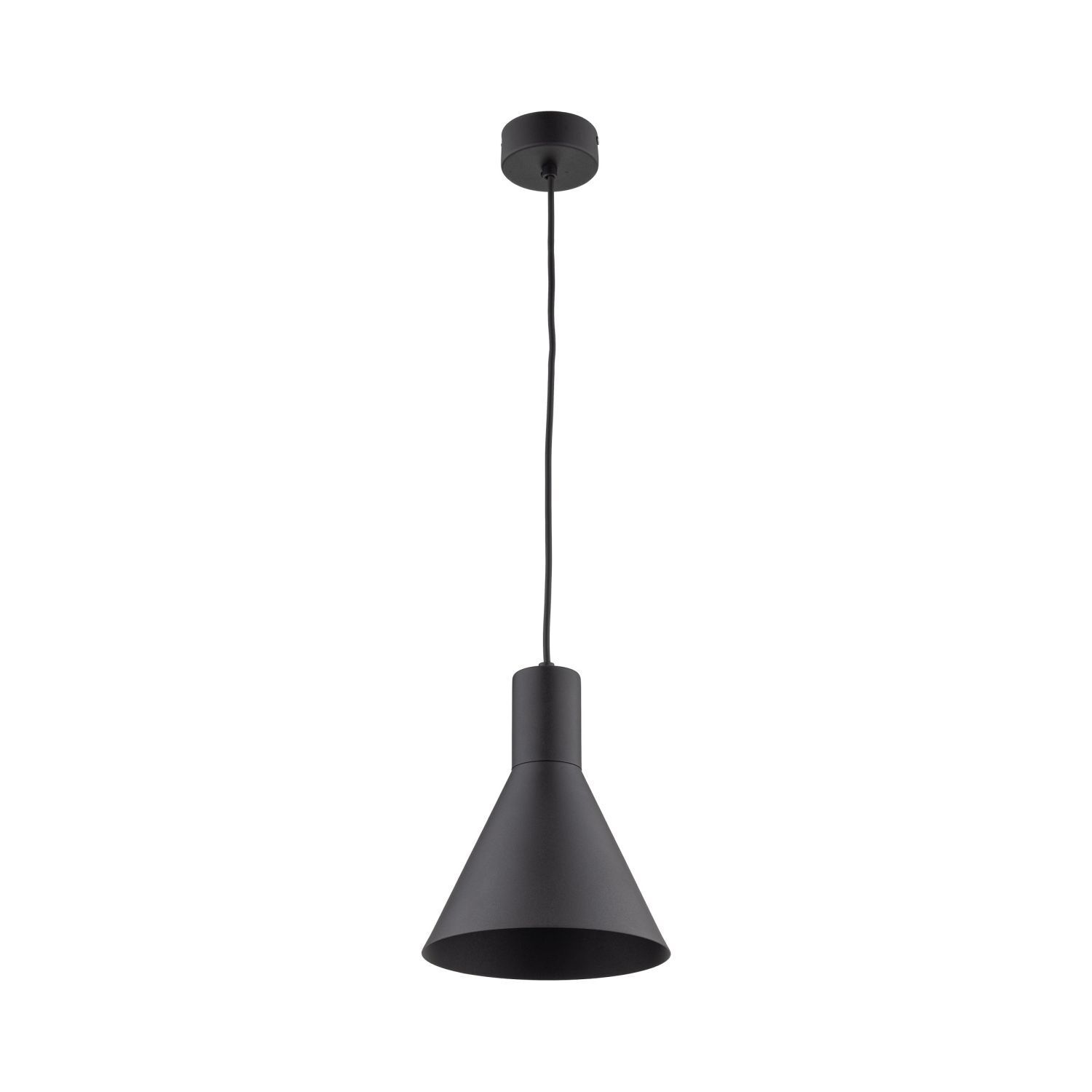 Suspension Métal E27 Noir Ø 18 cm H : max. 155 cm Rétro Lampe, Beleuchtung