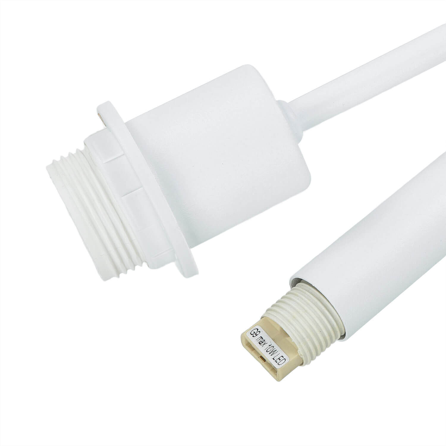 Wandlampe mit Schwanenhals Weiß E27 + G9 H: 50 cm Kabel