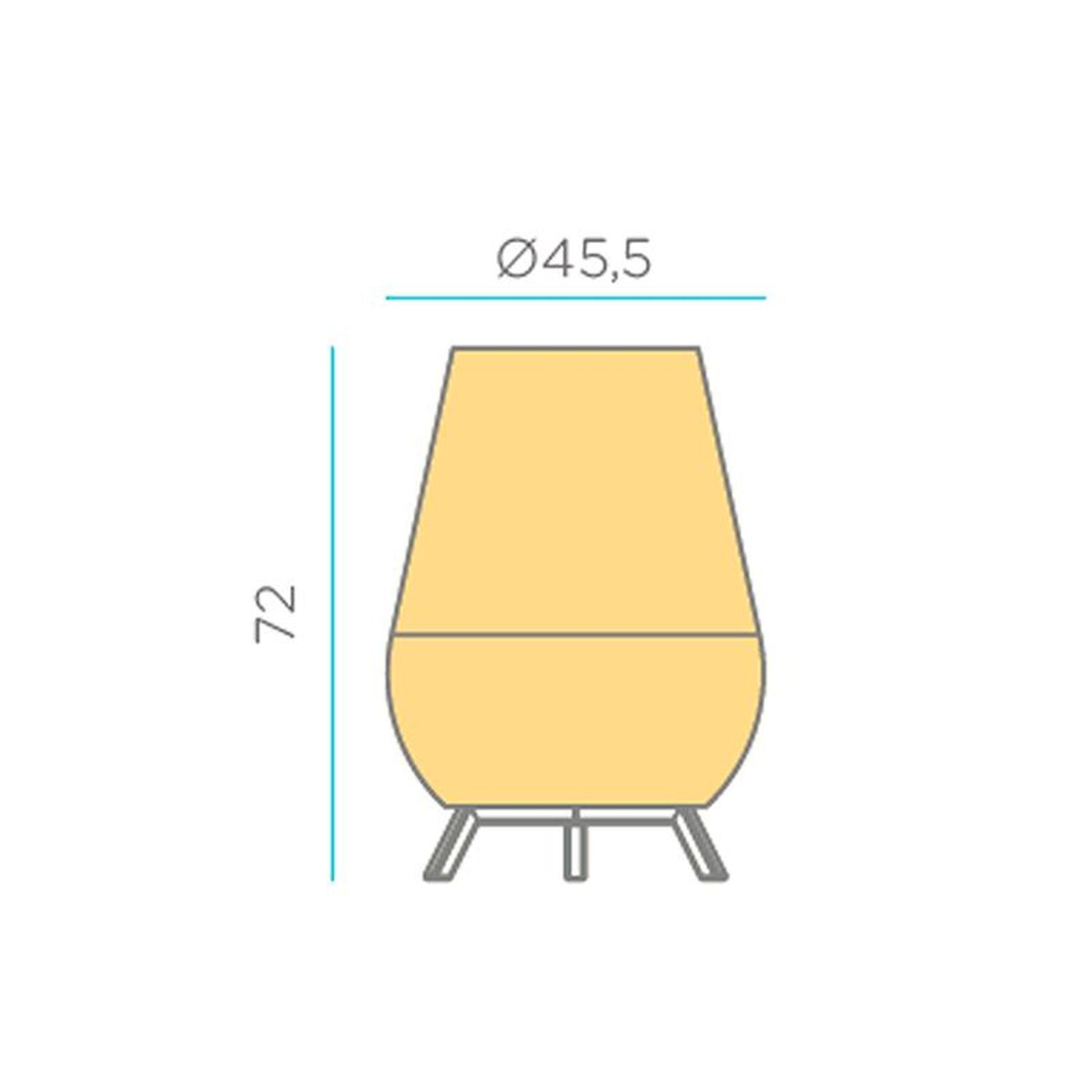 Lampe de table rotin 72 cm trépied câble fiche E27