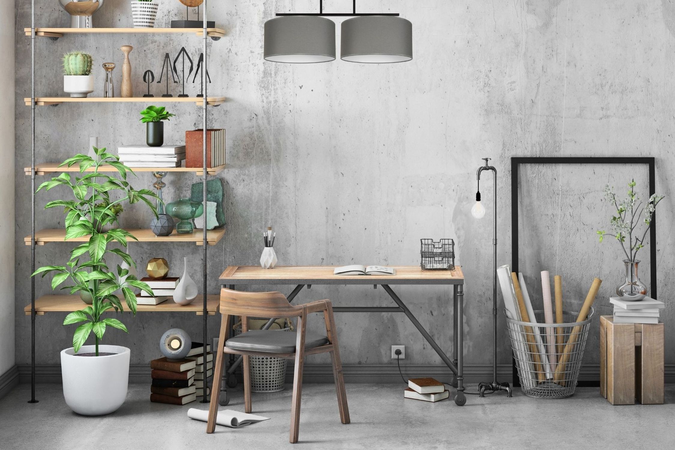 Blendarme Lampe de plafonnier Tissu Noir Graphite E27 L:70 cm Innenarchitektur, Pflanze, Buch, Mobiliar, Tabelle