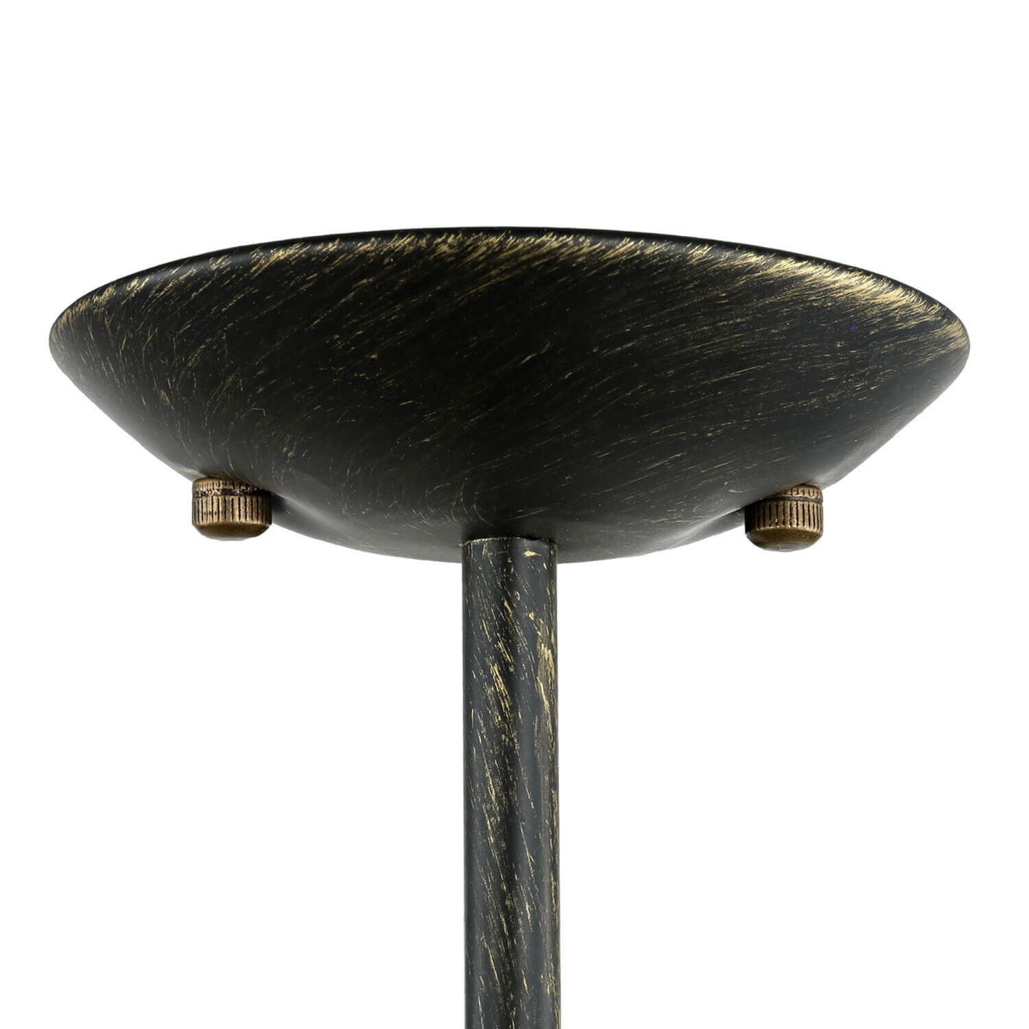 Lampe, Nachttischlampe, Schwarz/Gold, Messing-Akzente, Strukturierte Oberfläche