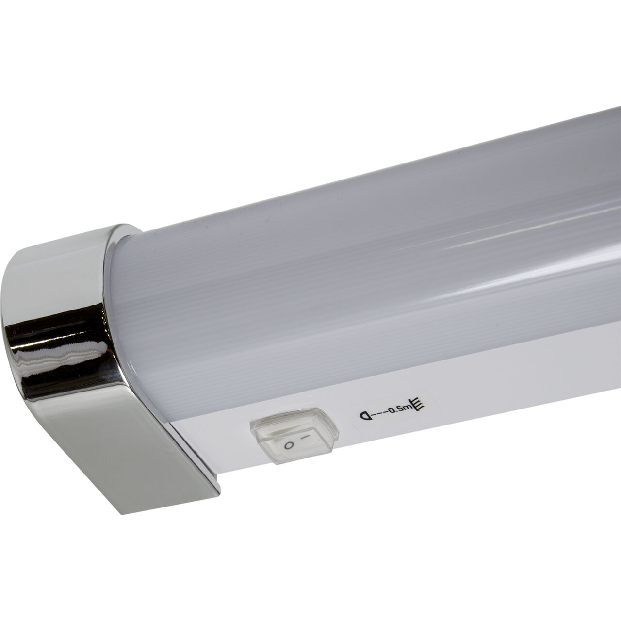 LED Badezimmerlampe Wand IP44 Weiß 59,8 cm breit 4200 K LED, Licht, Röhre, Fassung, Schalter