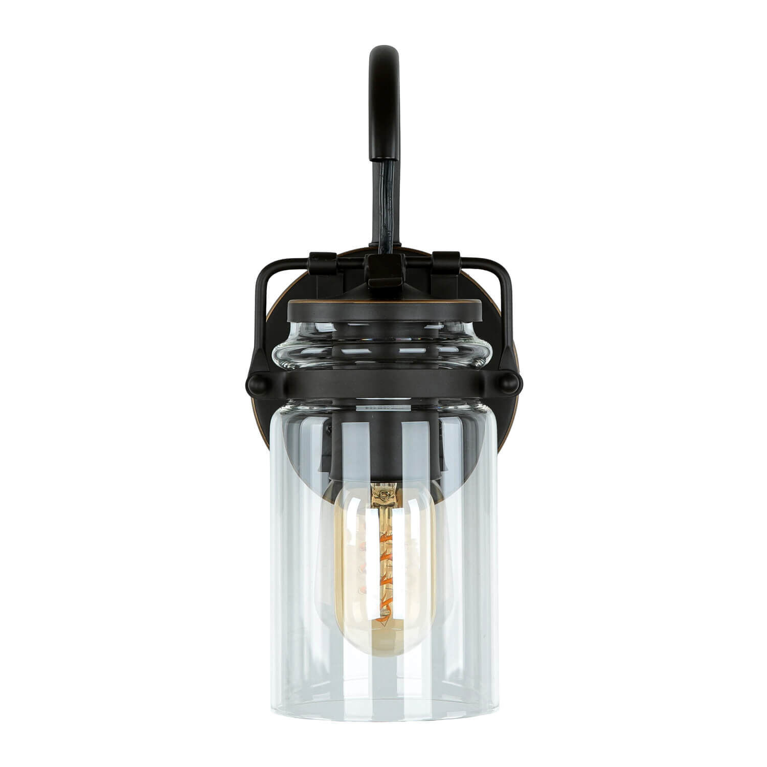 Vintage Wandleuchte Industrie Design Glas Schirm