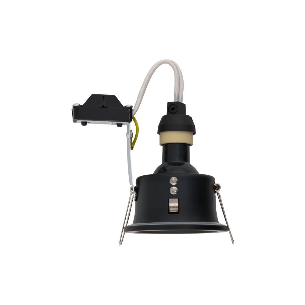 Spot encastré intemporel noir GU10 Ø8,5cm rond