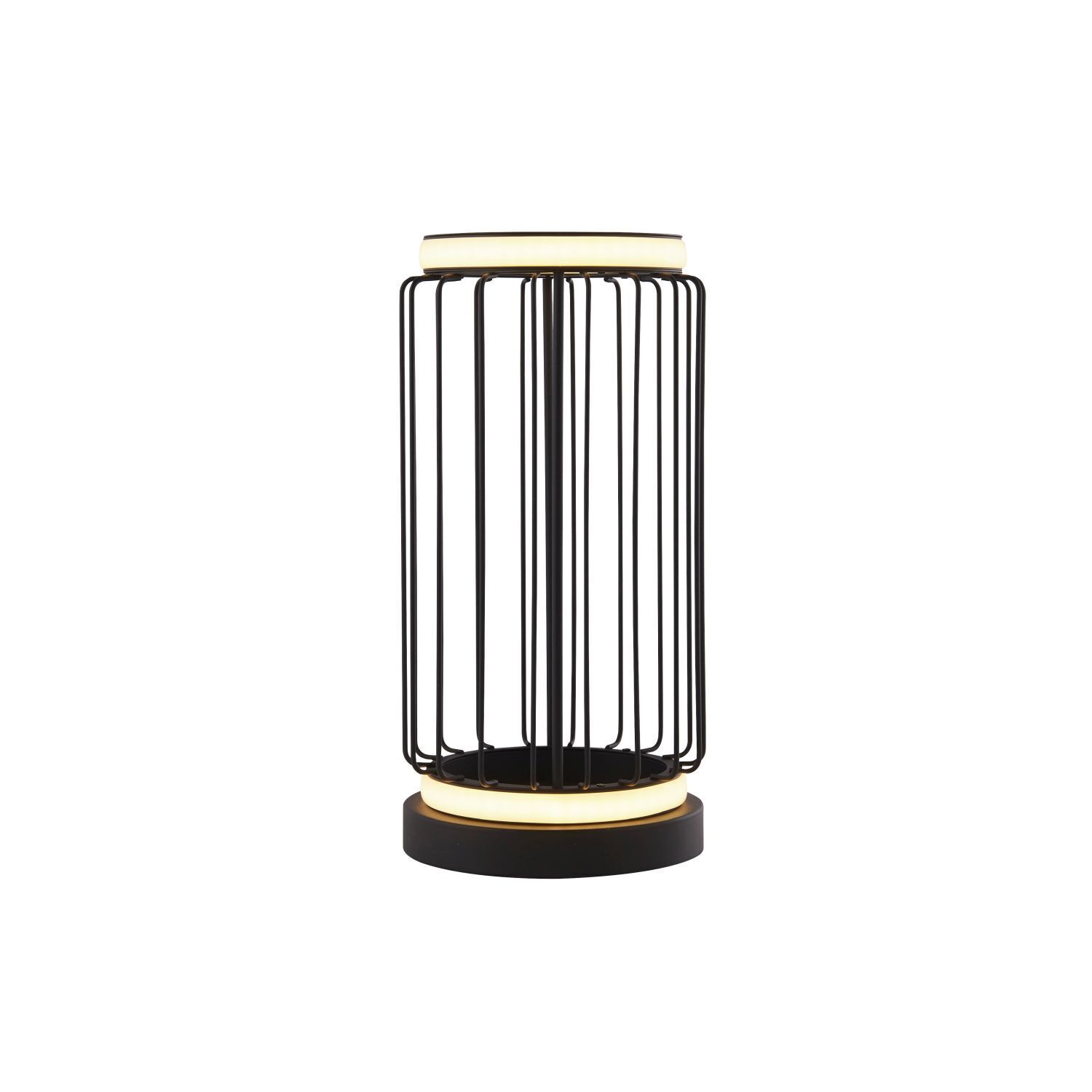 LED Tischleuchte Schwarz Weiß 33 cm Ø 16 cm Metall 3000 K
