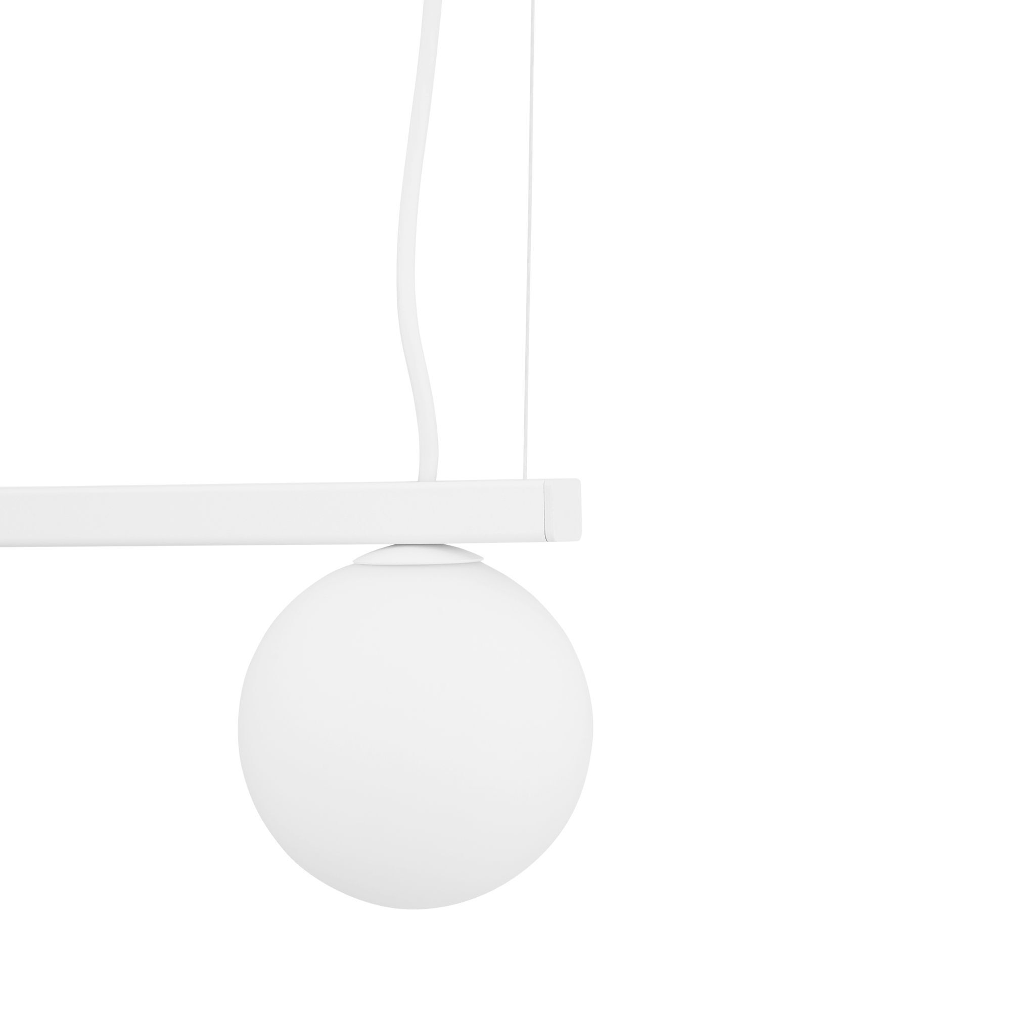 Flexible Hängelampe Aluminium Glas Weiß GU10 G9 107 cm hängender lampe, glühbirne, weiss, lampe, pendelarm
