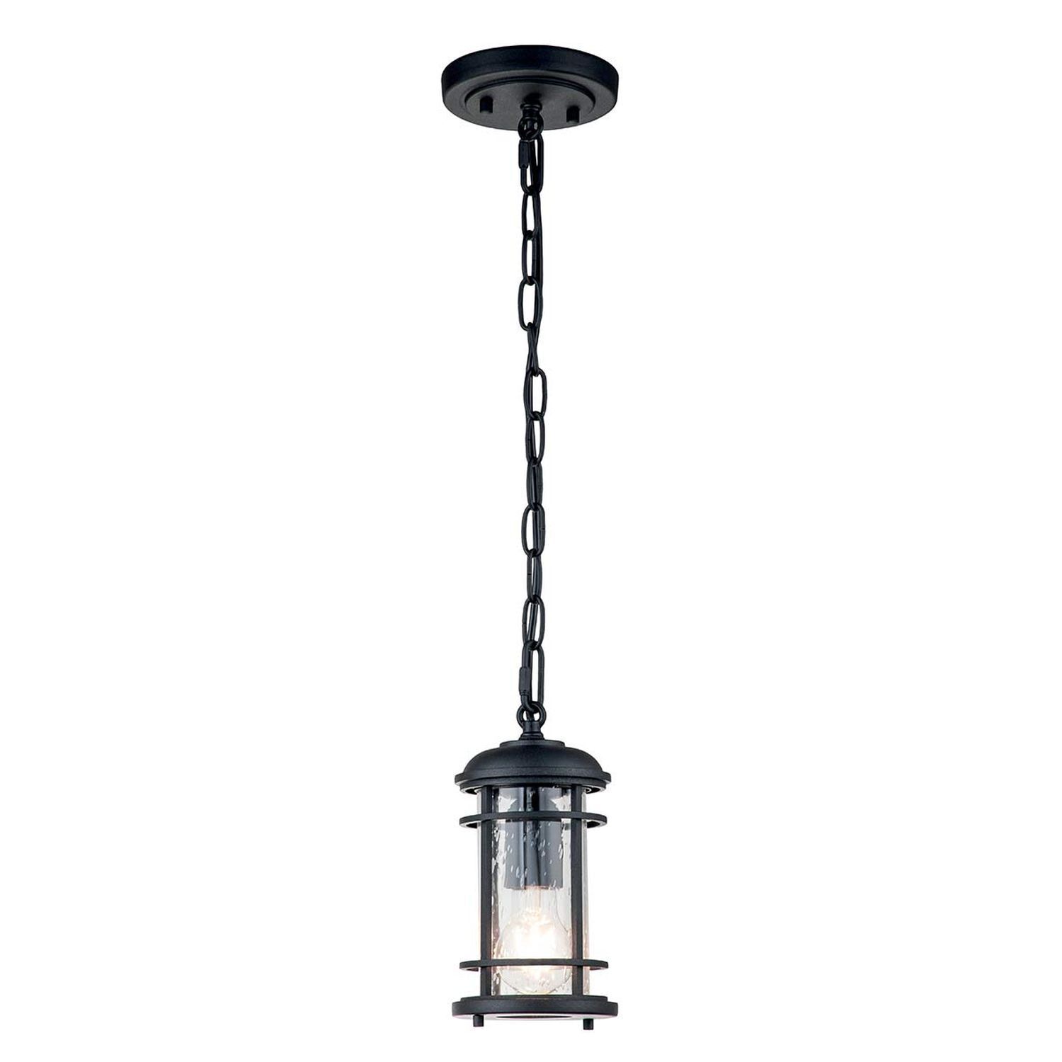 Suspension extérieure ajustable E27 IP44 Noir Maritim