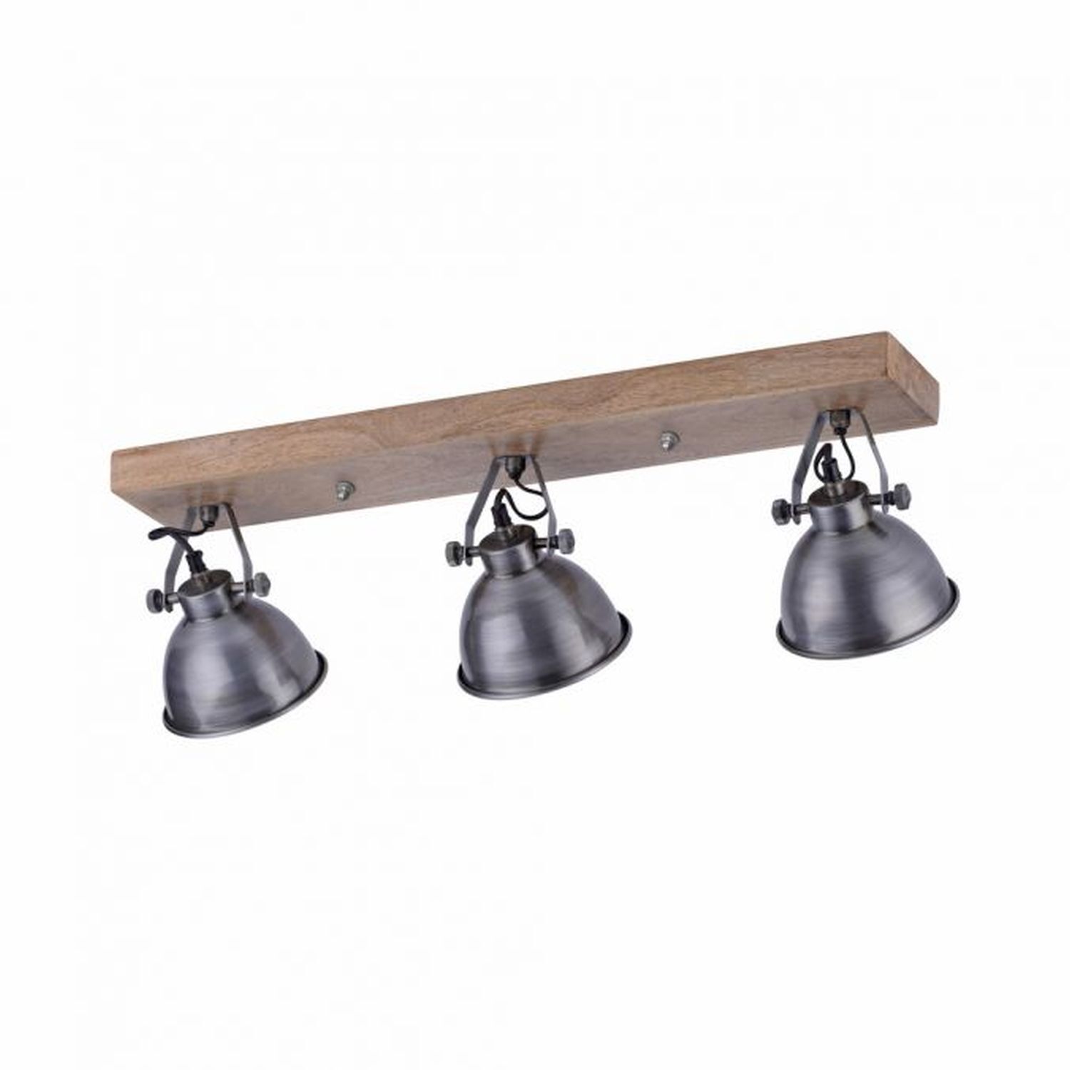 Industrial Deckenspot Holz Metall in Eisen E14 74 cm Industrial Deckenspot Holz Metall in Eisen E14 74 cm