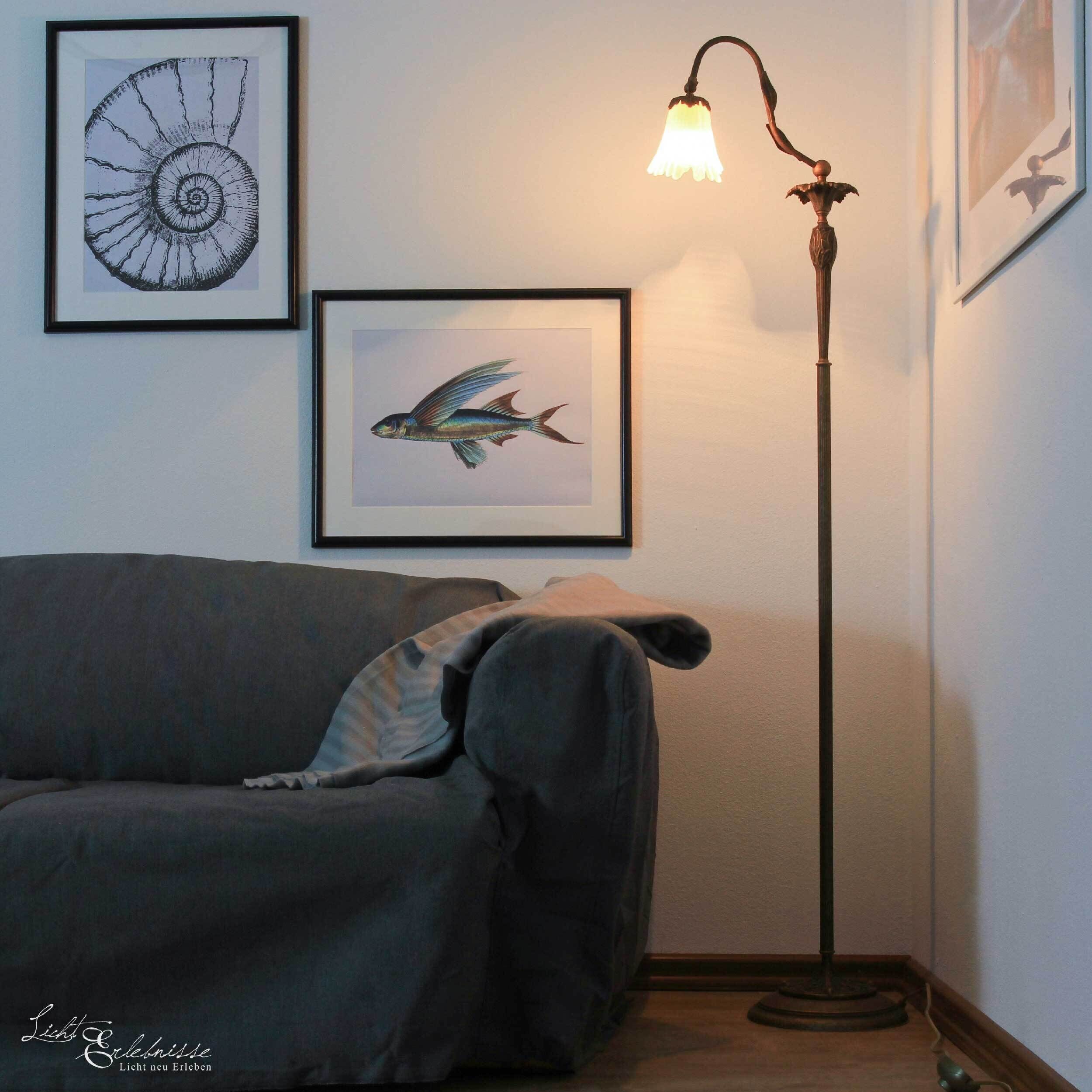 Florale Stehleuchte Weiß Lampe, Stehlampe, Mobiliar