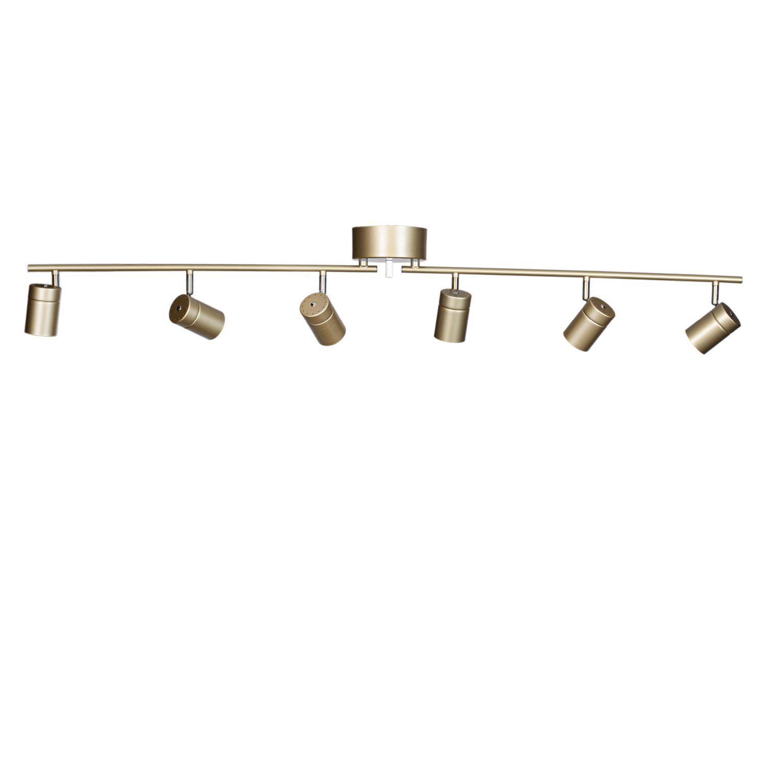 Strahler Metall GU10 verstellbar in Gold 124 cm lang Retro Deckenleuchte, Spotstrahler, Gold, Stabmontage, Kugelleuchten