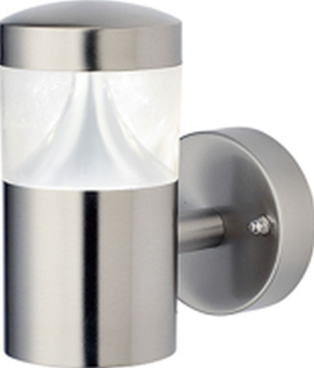 Außenwandlampe Edelstahl GU10 IP44 H: 15,5 cm 450 lm