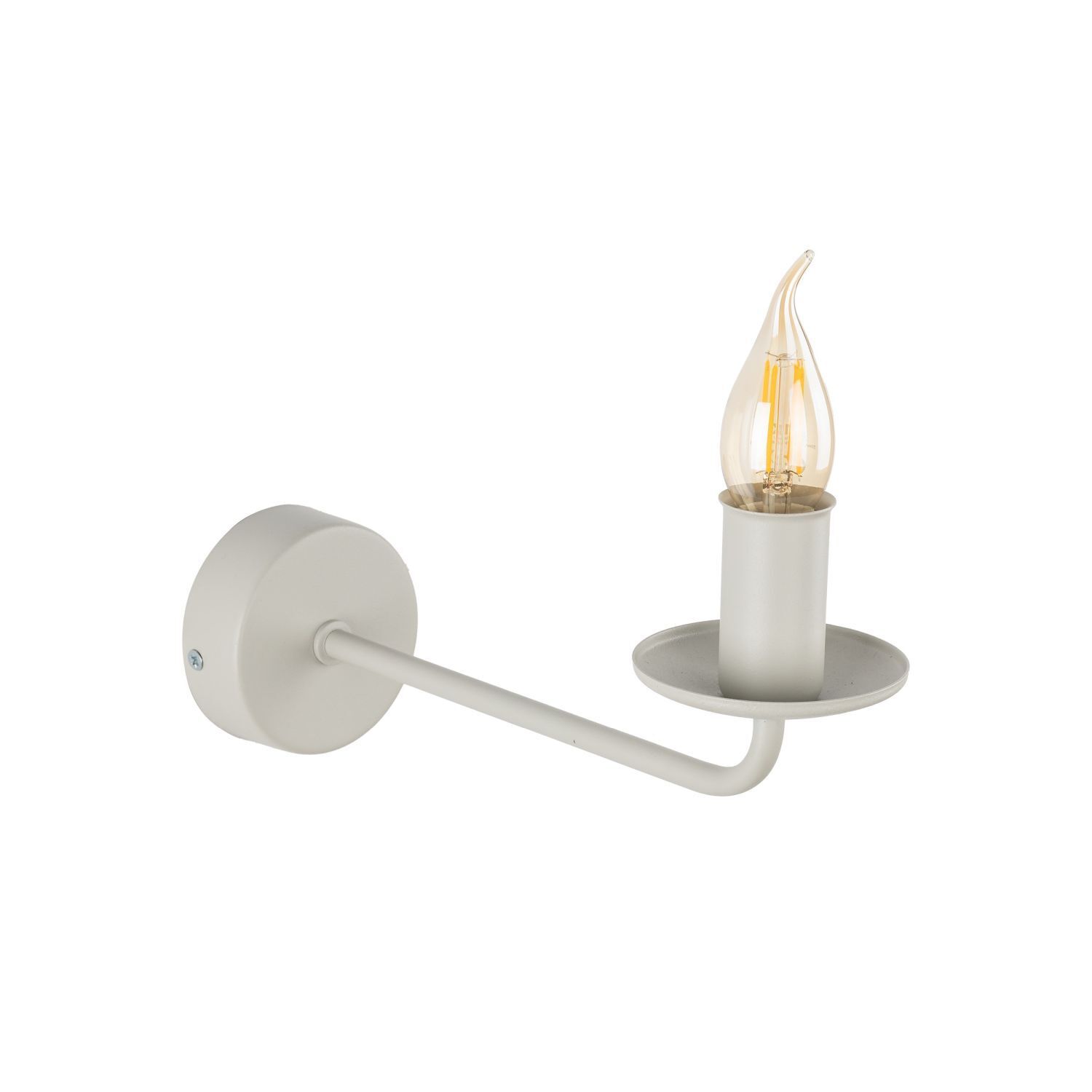 Wandlampe Rustikal Metall Beige H: 23 cm klein für E14 Licht, Lampe