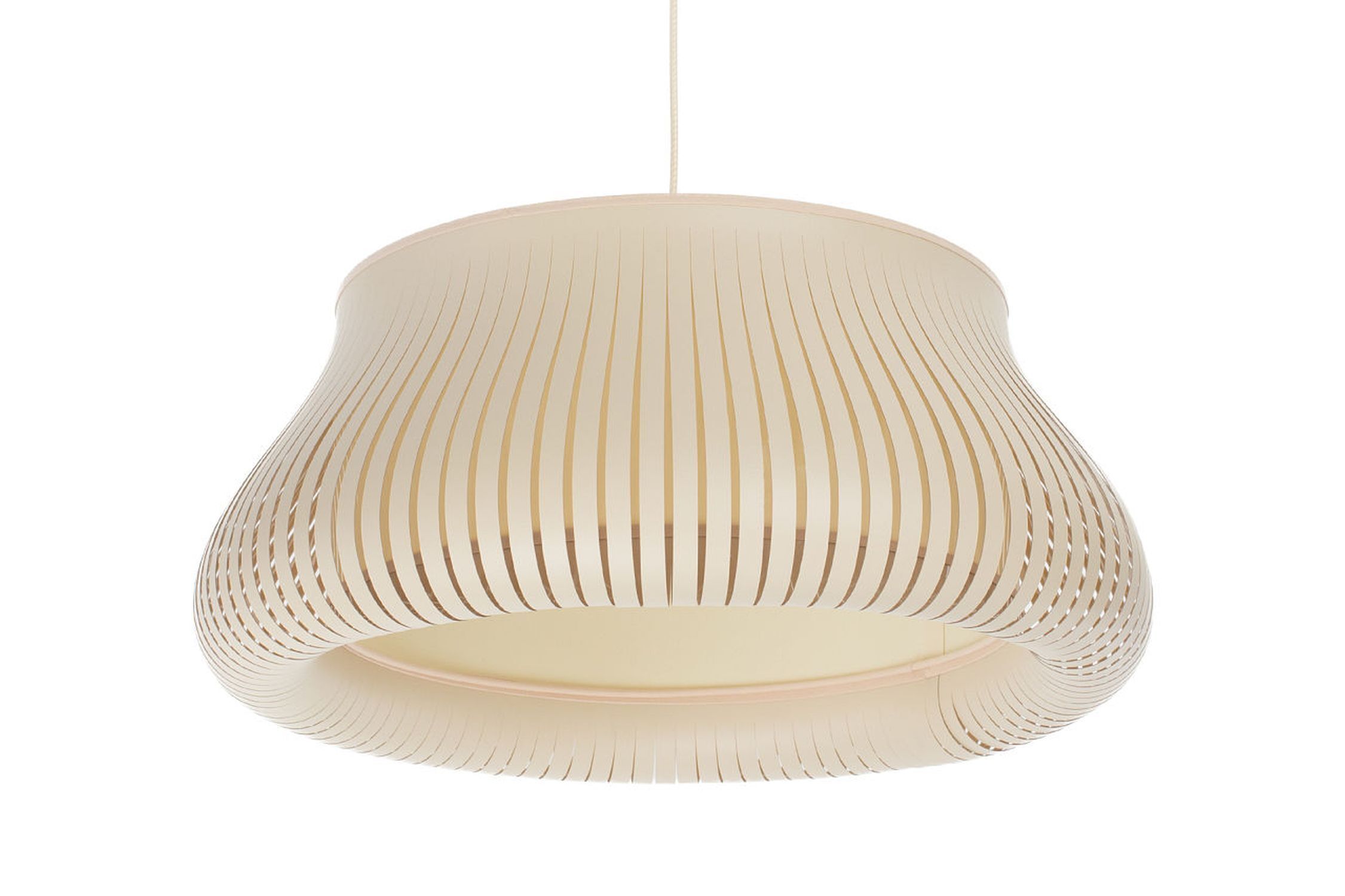 Hängelampe Beige E27 Ø30 cm rund blendarm gemütlich