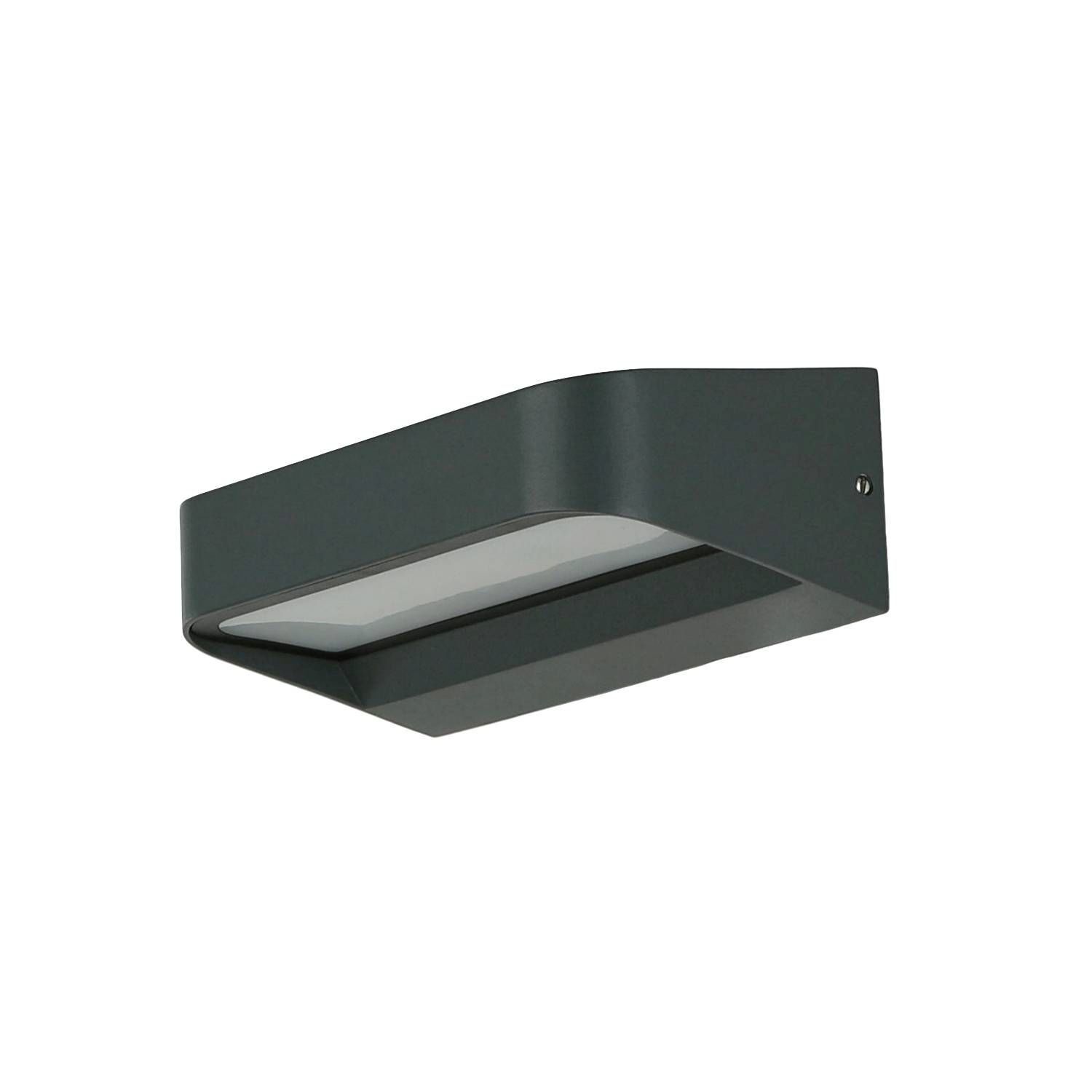 Wandleuchte, Außenleuchte, Wandmontage, Metall, grau