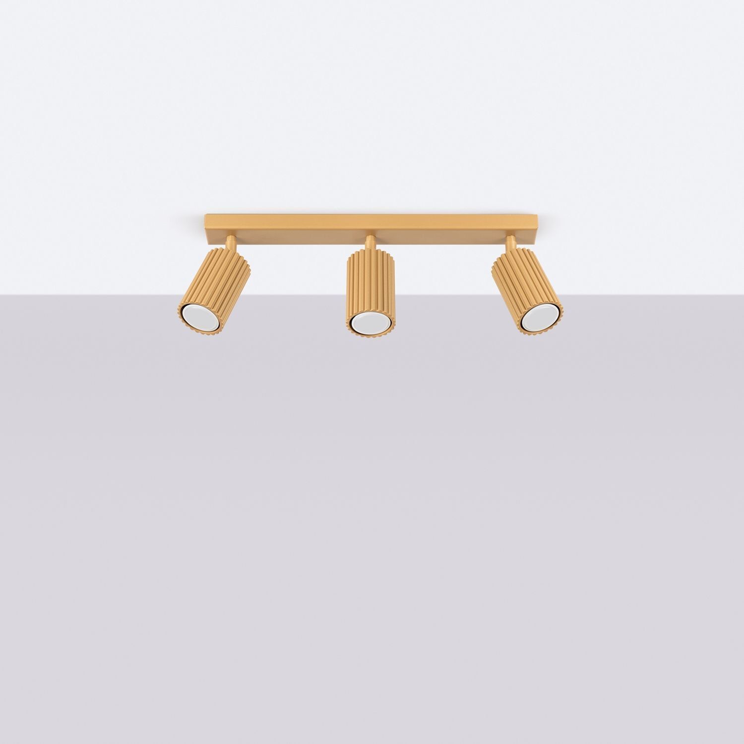 Moderner Deckenstrahler 3-flammig GU10 B: 45 cm in Gold