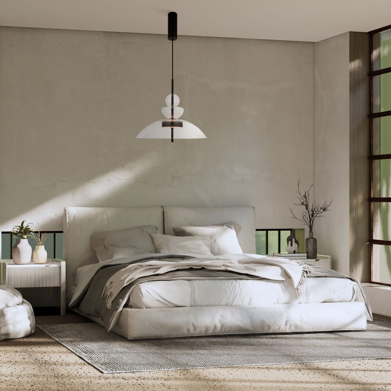 LED Hängelampe Metall Glas H: max. 358 cm Schwarz BRUNO Dekoration für Zuhause, Drinnen, Innenarchitektur, Kissen, Mobiliar