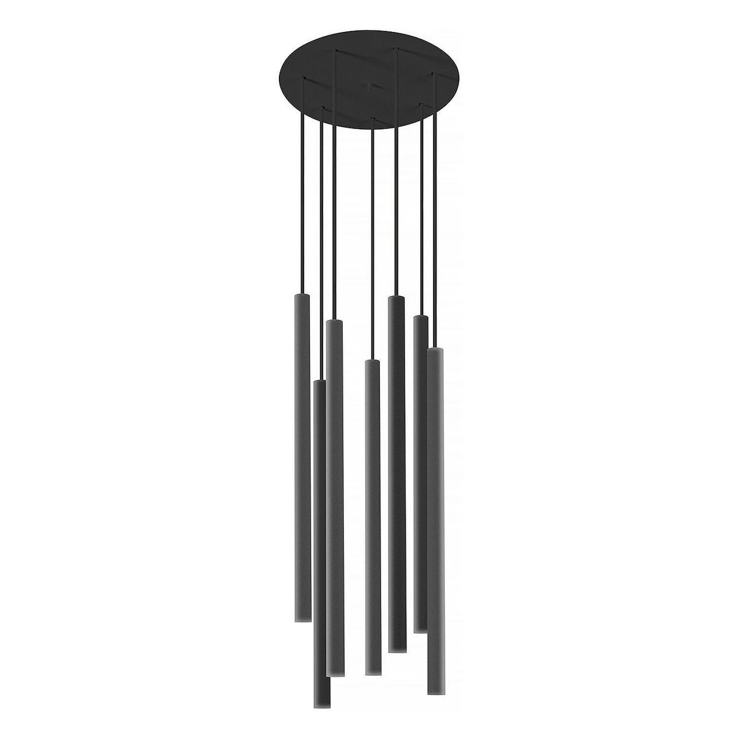 Suspension Noir 7-flmg Lampe de table à manger CULT