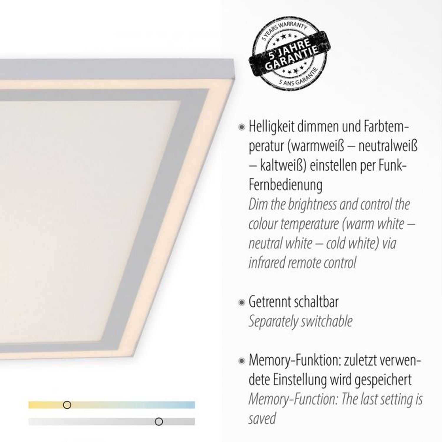 Dimmbare LED Deckenleuchte Fernbedienung 6900 lm 67 cm