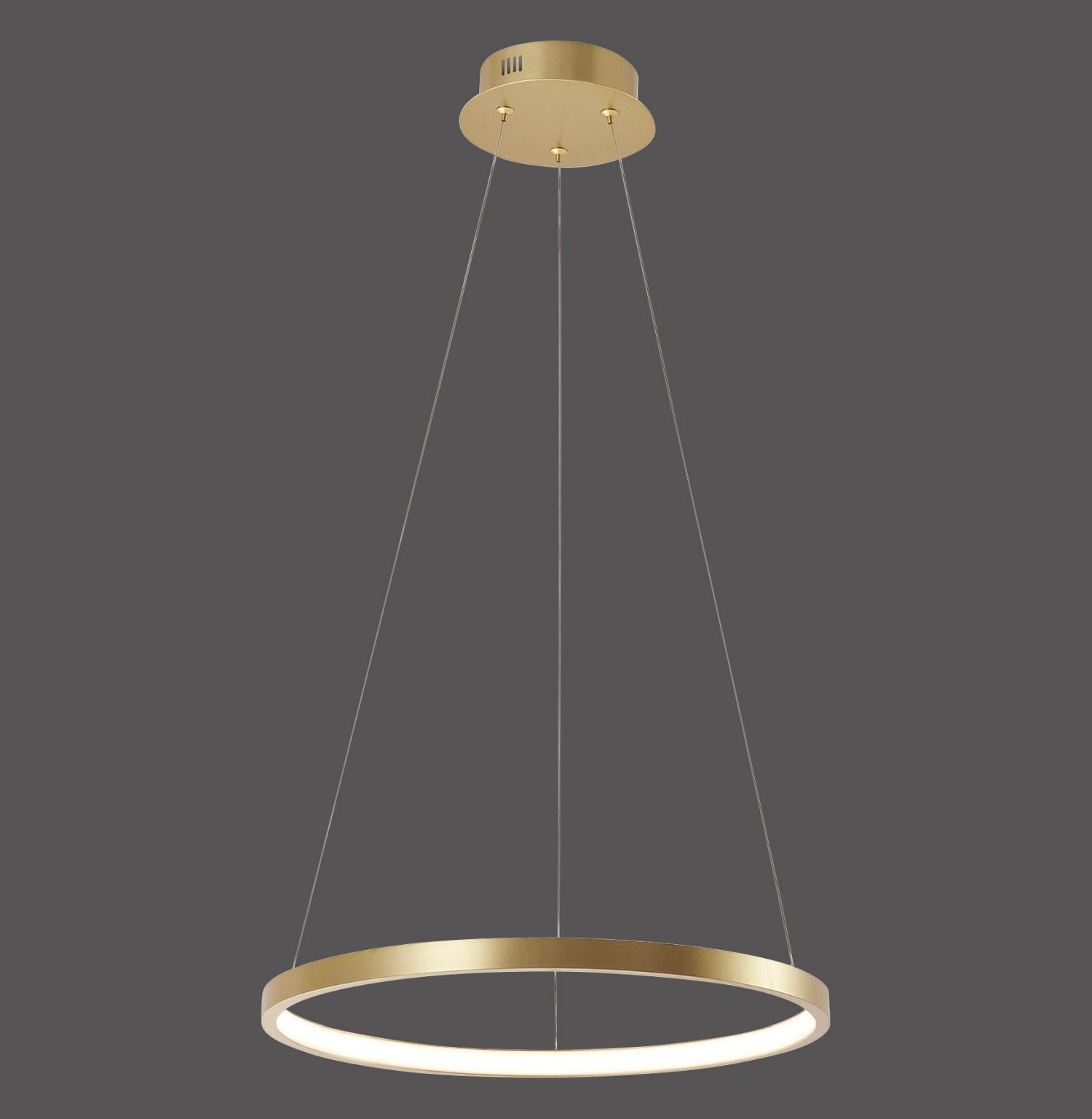 Lampe à suspendre LED Ring en métal doré Ø39 cm 2450 lm 19 W