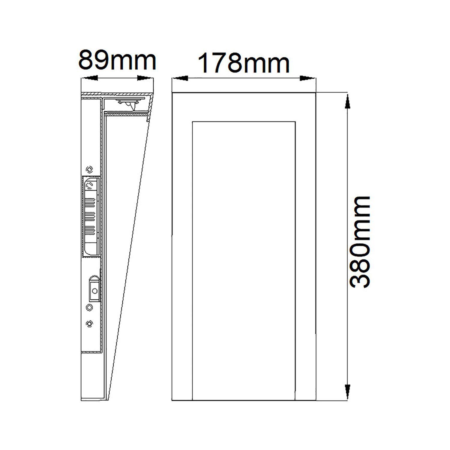Applique LED d'extérieur 38 cm de haut IP44 noire carrée TWEED Seite, Text, Diagramm, Handlung