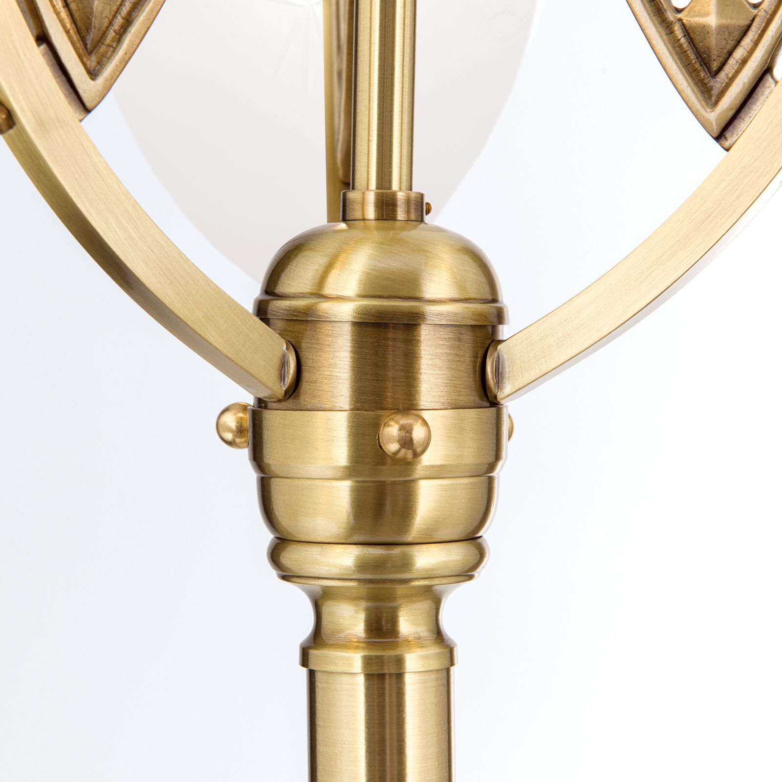 lampe, messing, bodenlampe, kugel, metallisch