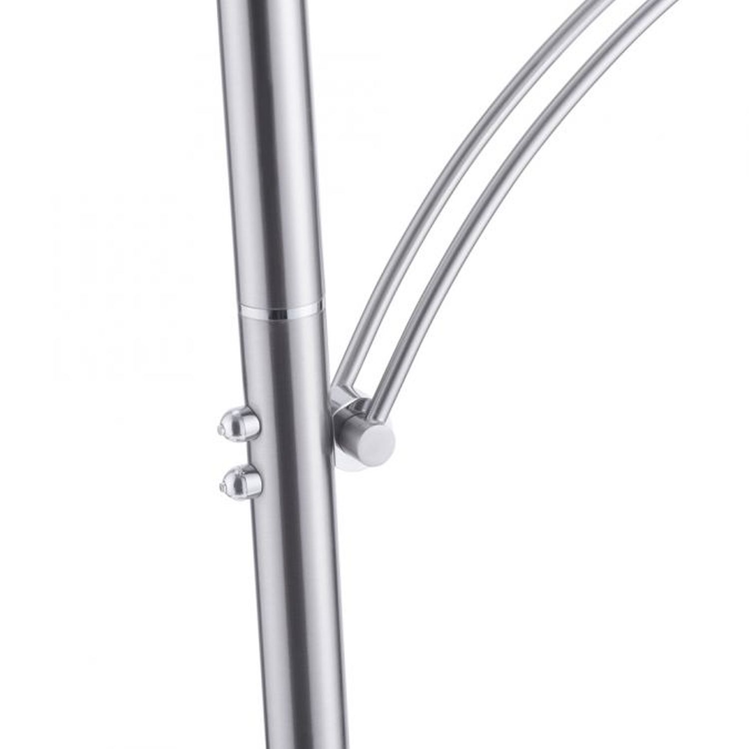 LED Stehlampe mit Lesearm in Stahl Glas 200 cm 5770 lm Drinnen