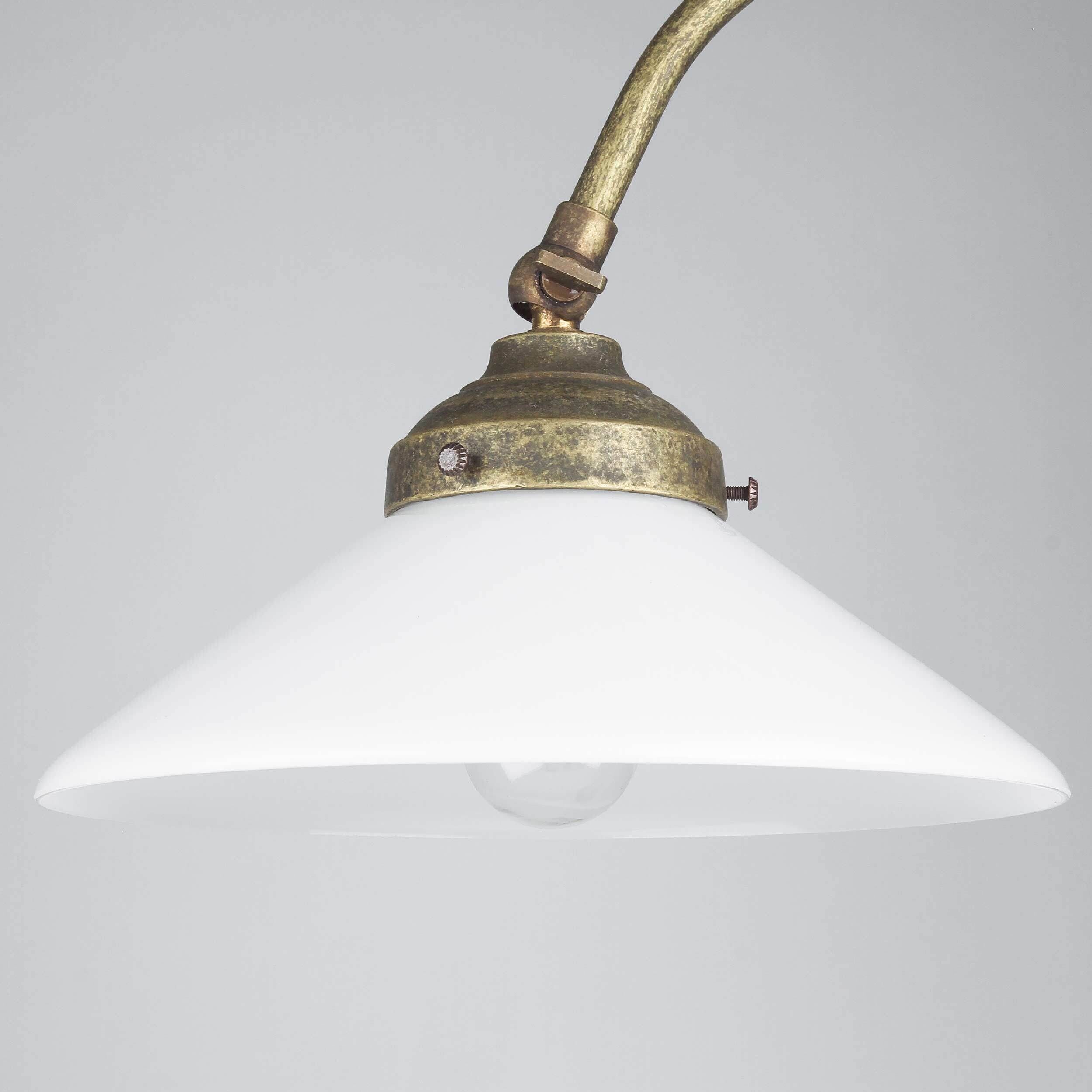 Lampe de bureau en laiton verre 49 cm E14 à l'ancienne Lampe, Deckenventilator, Elektrisches Gerät, Lampenschirm, Leuchte