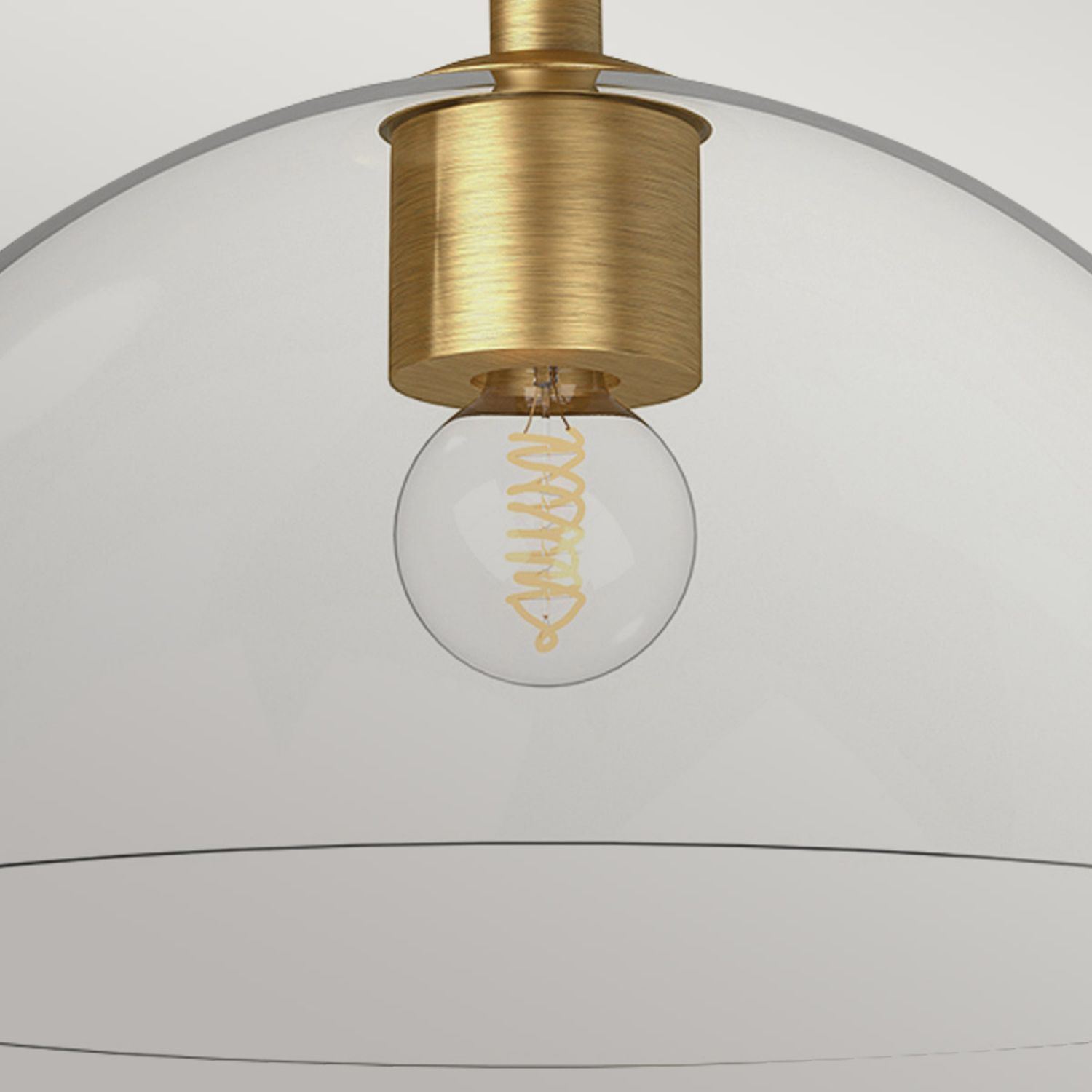 Hängelampe rund D: 30,5 cm H: max. 158,3 cm Metall Glas Licht, Gerät, Deckenventilator, Elektrisches Gerät