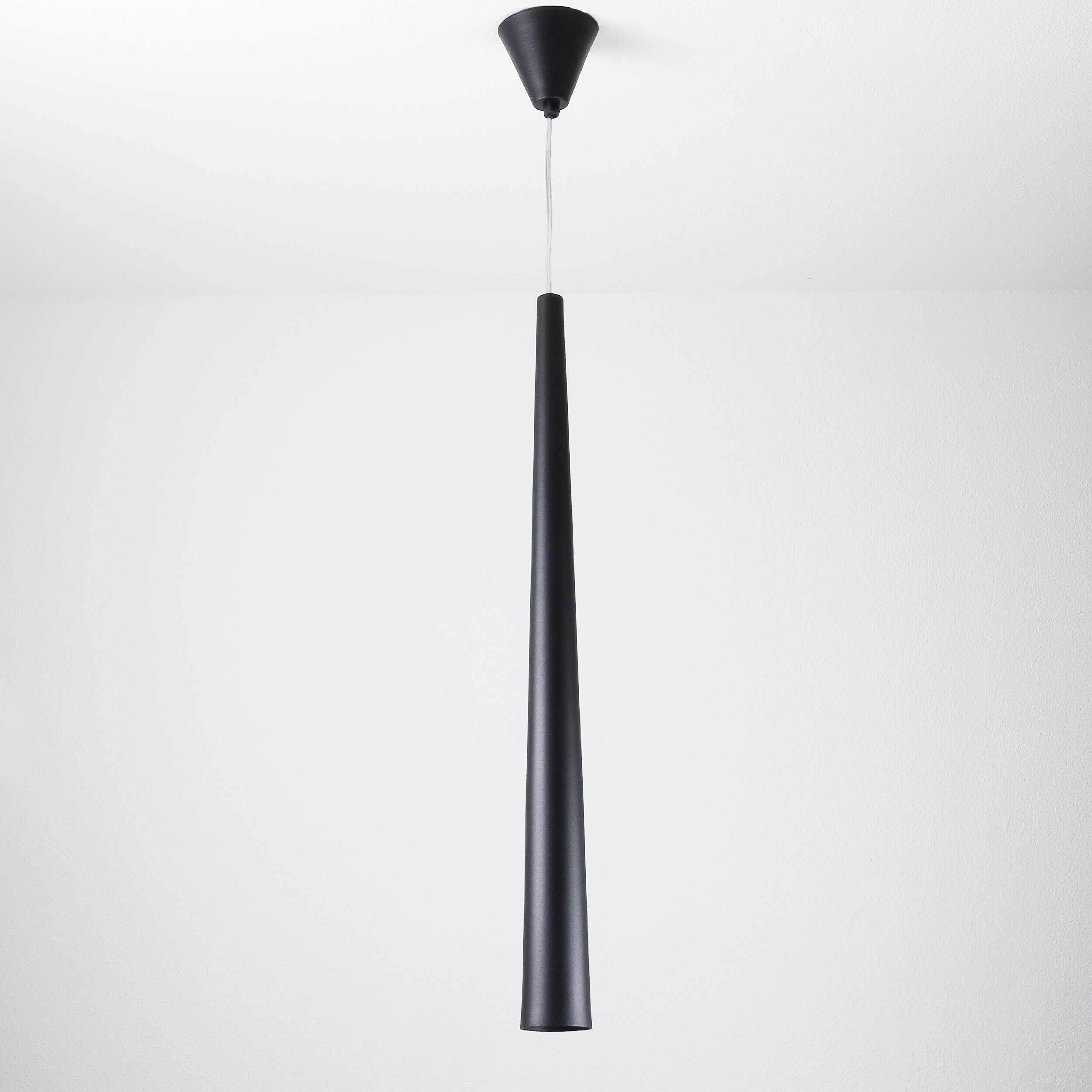 Suspension noir métal étroit GU10 Lampe, Mace Club, Waffe