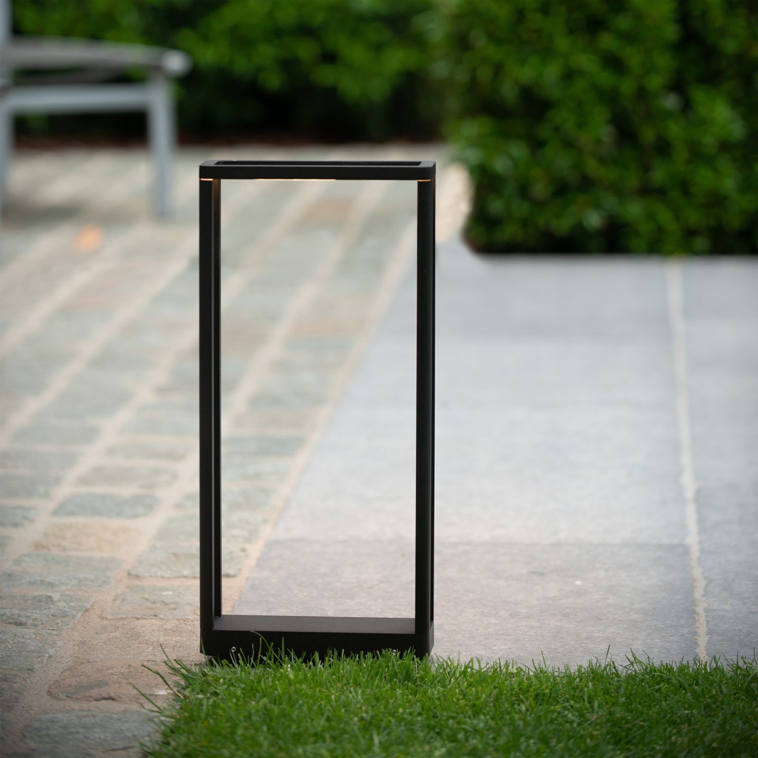 LED Sockelleuchte Schwarz 3000 K IP65 H:50 cm edel