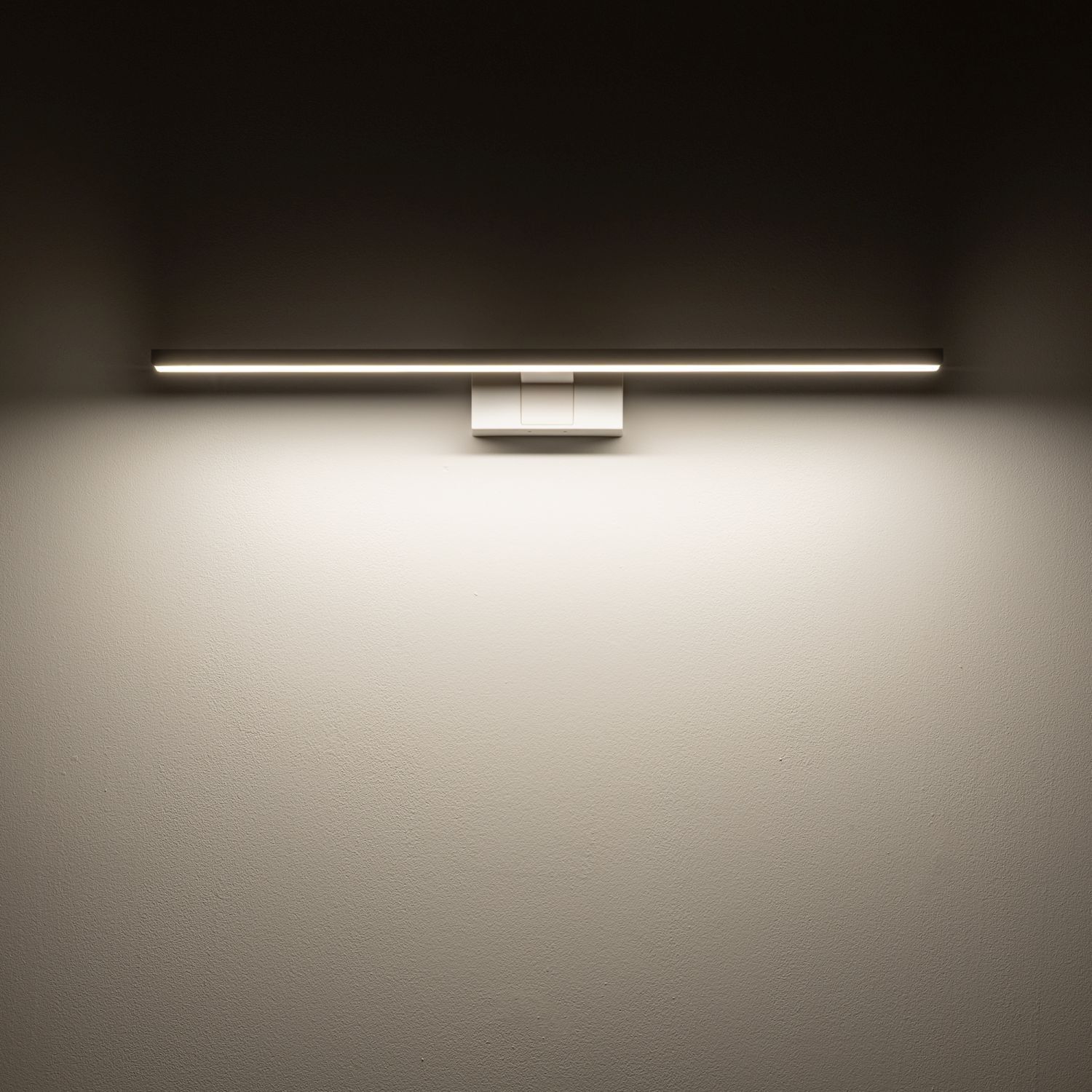Lampe à miroir LED IP44 blanche aluminium 3000 K 900 lm