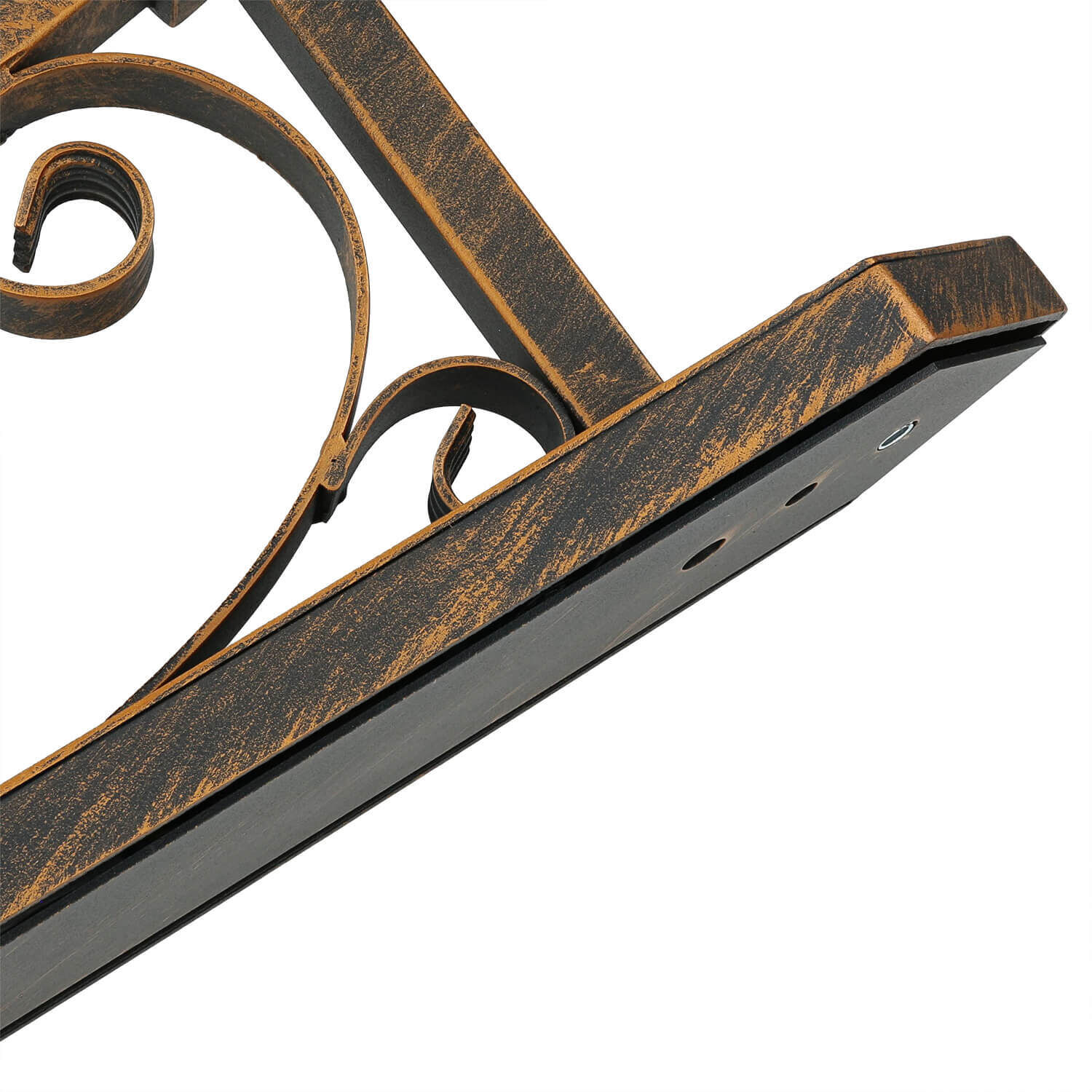 Lampe d'extérieur rustique en noir et cuivre IP44 CASTLE Moebel