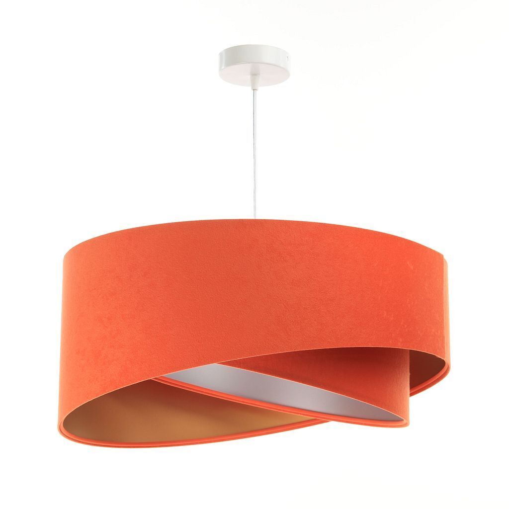 Suspension Orange Or Argent E27 ronde Ø 50 cm