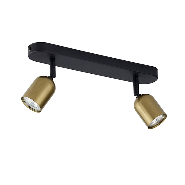 Spot de plafond couloir Deckenlampe, Spotlighting, Schwarz, Gold, Innenbereich