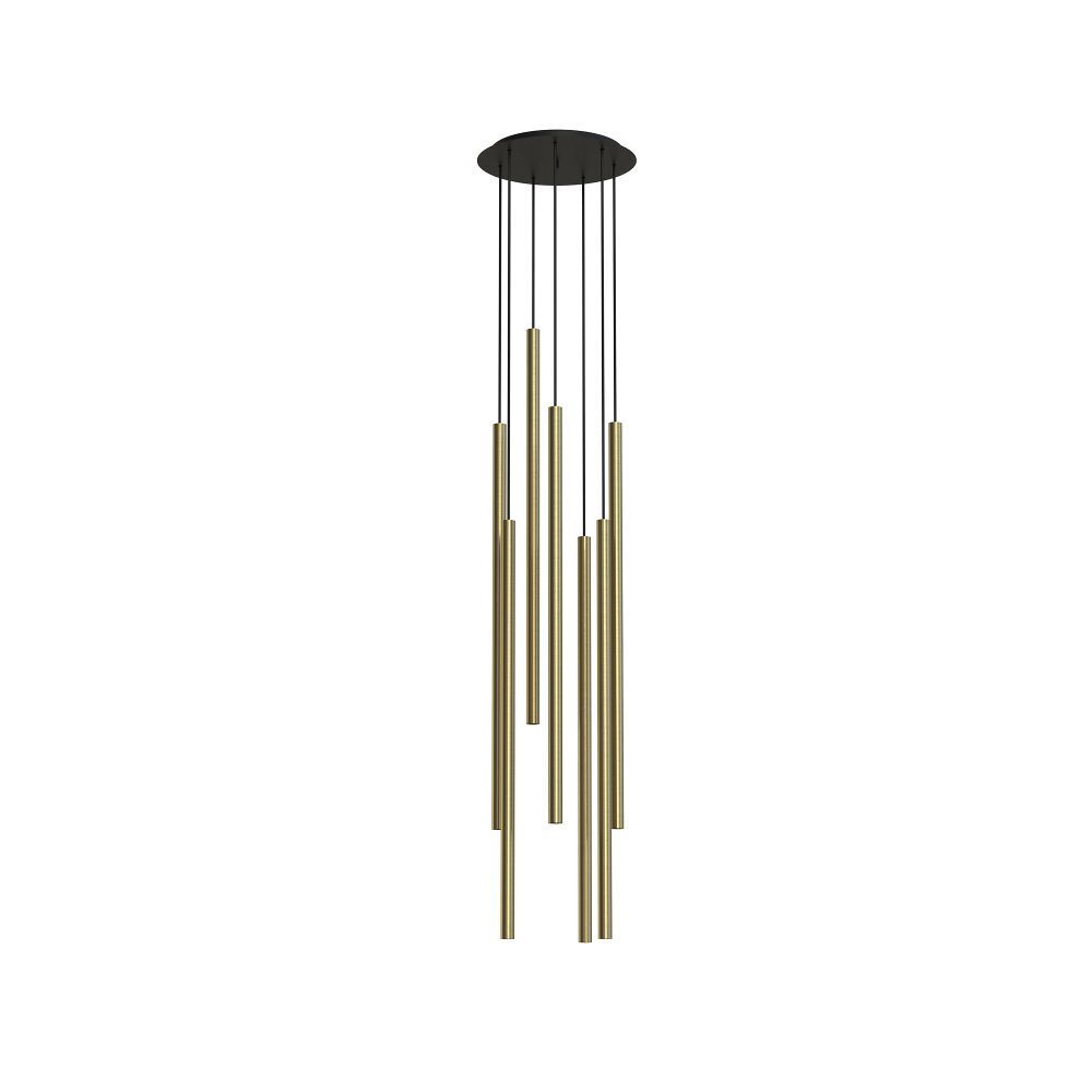 Hängelampe Messing 7-flammig rund Modern Design elegant